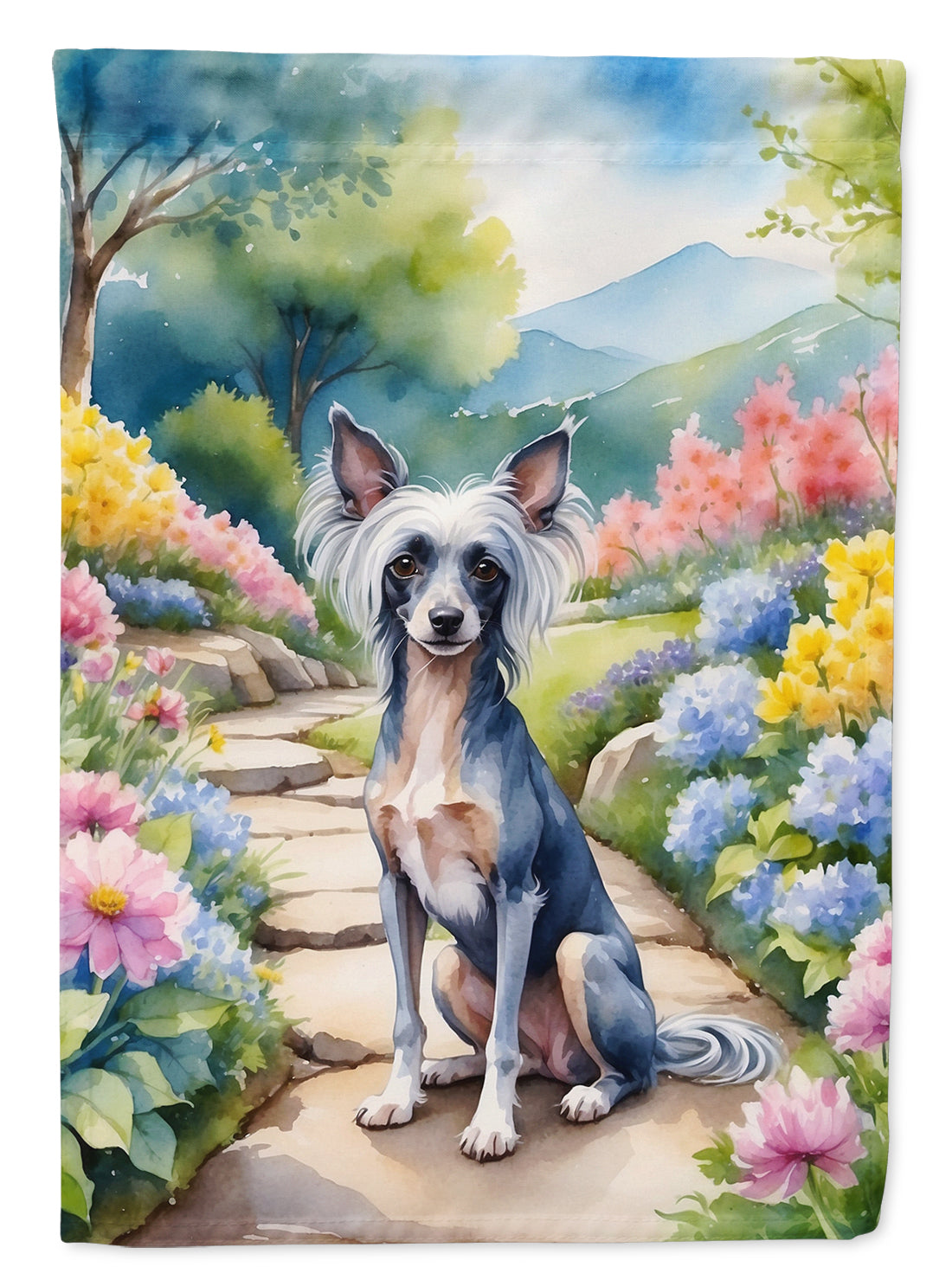 Buy this Chinese Crested Spring Path House Flag