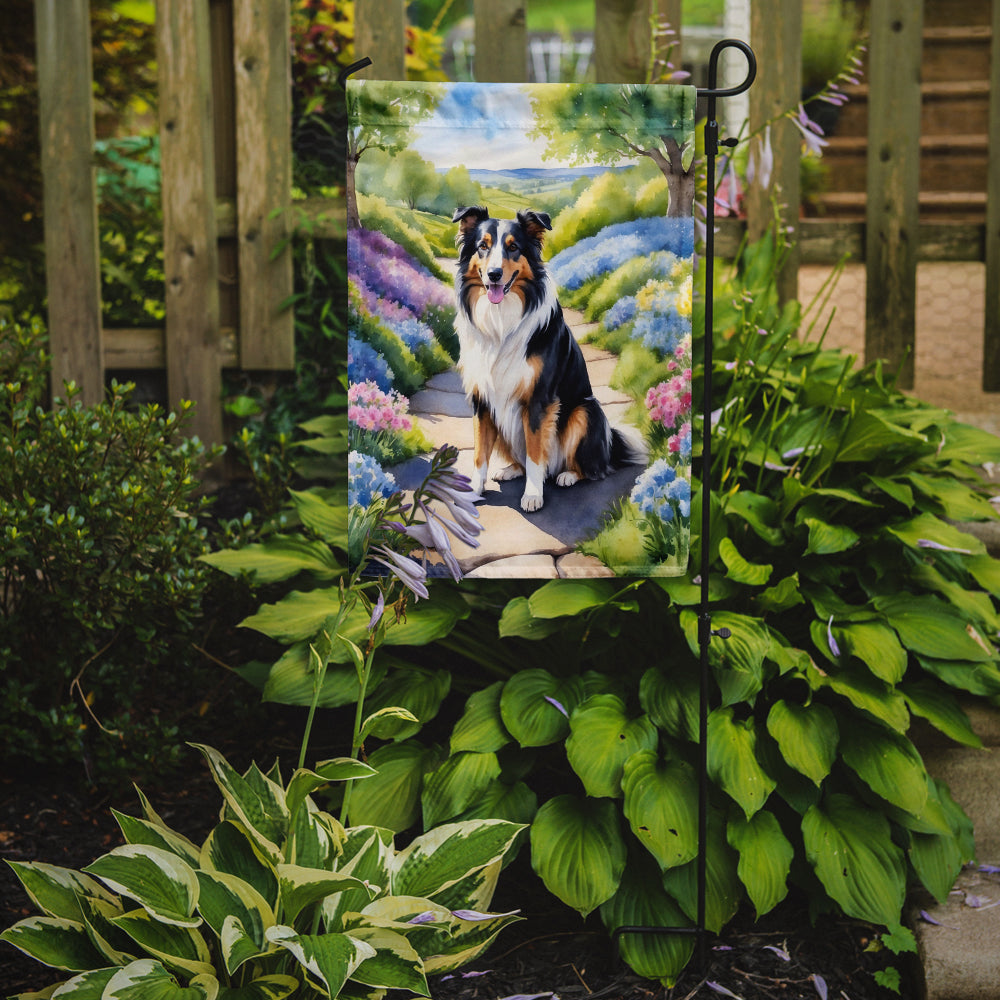 Buy this Collie Spring Path Garden Flag