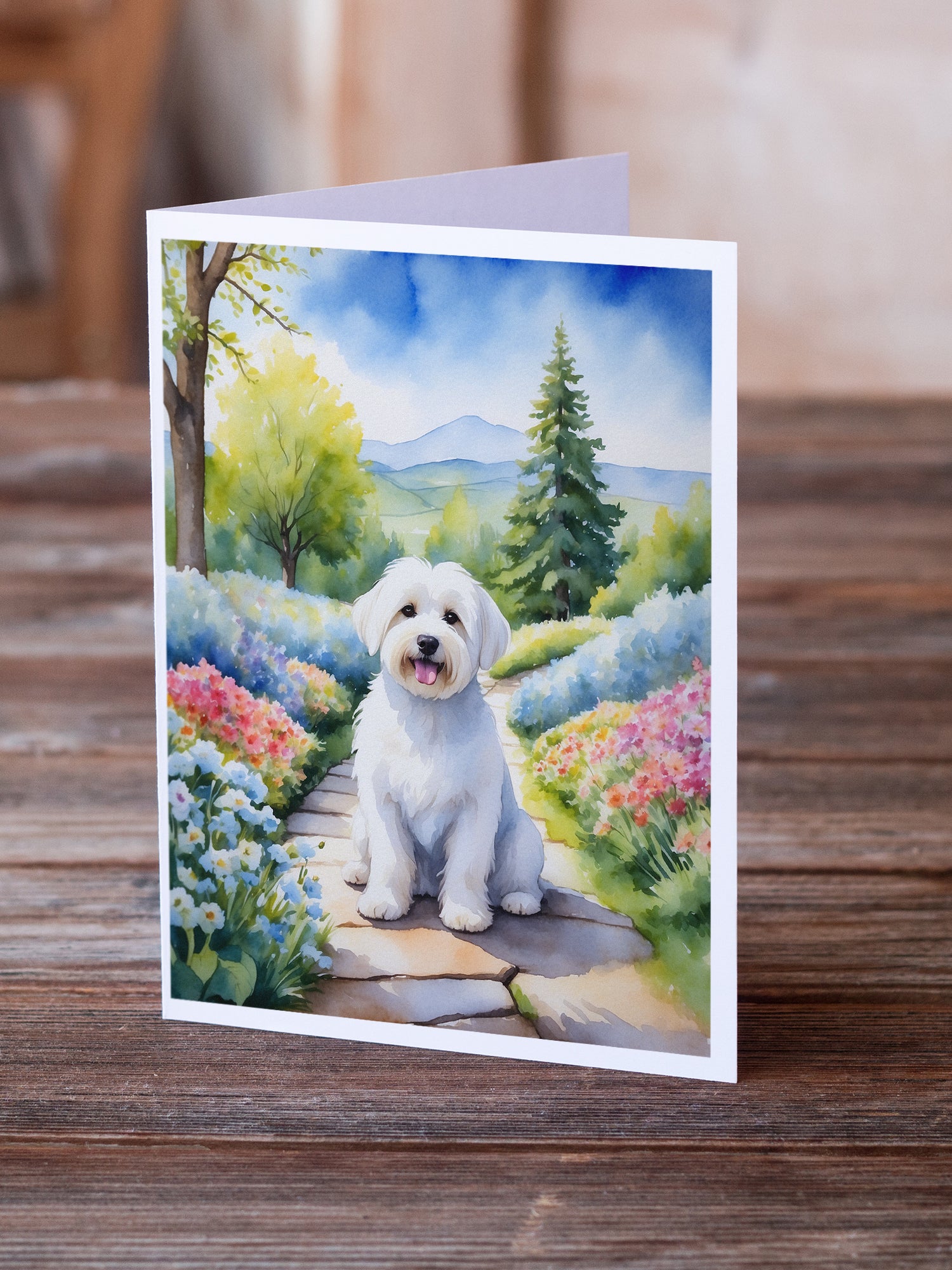 Coton de Tulear Spring Path Greeting Cards Pack of 8