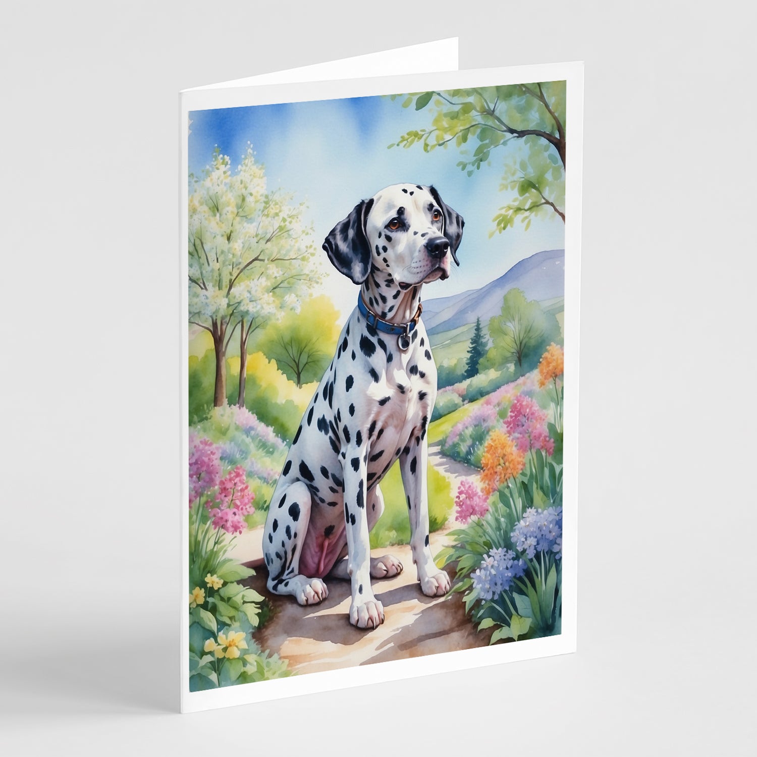 Buy this Dalmatian Spring Path Greeting Cards Pack of 8