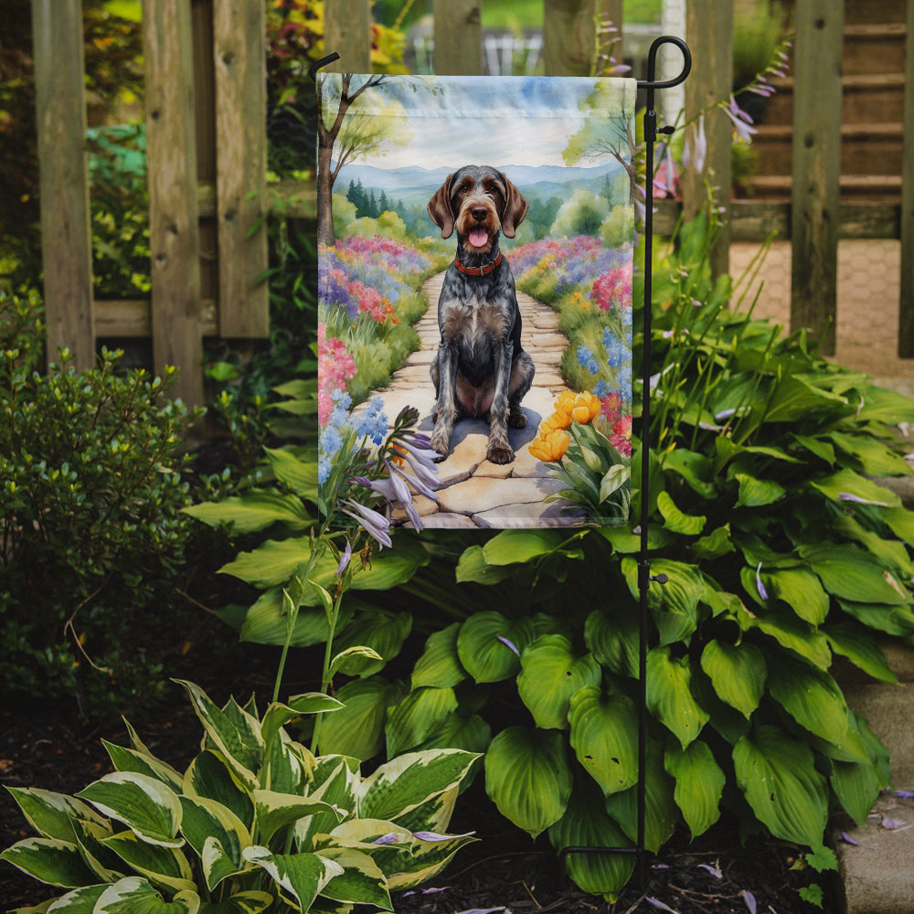 Buy this German Wirehaired Pointer Spring Path Garden Flag