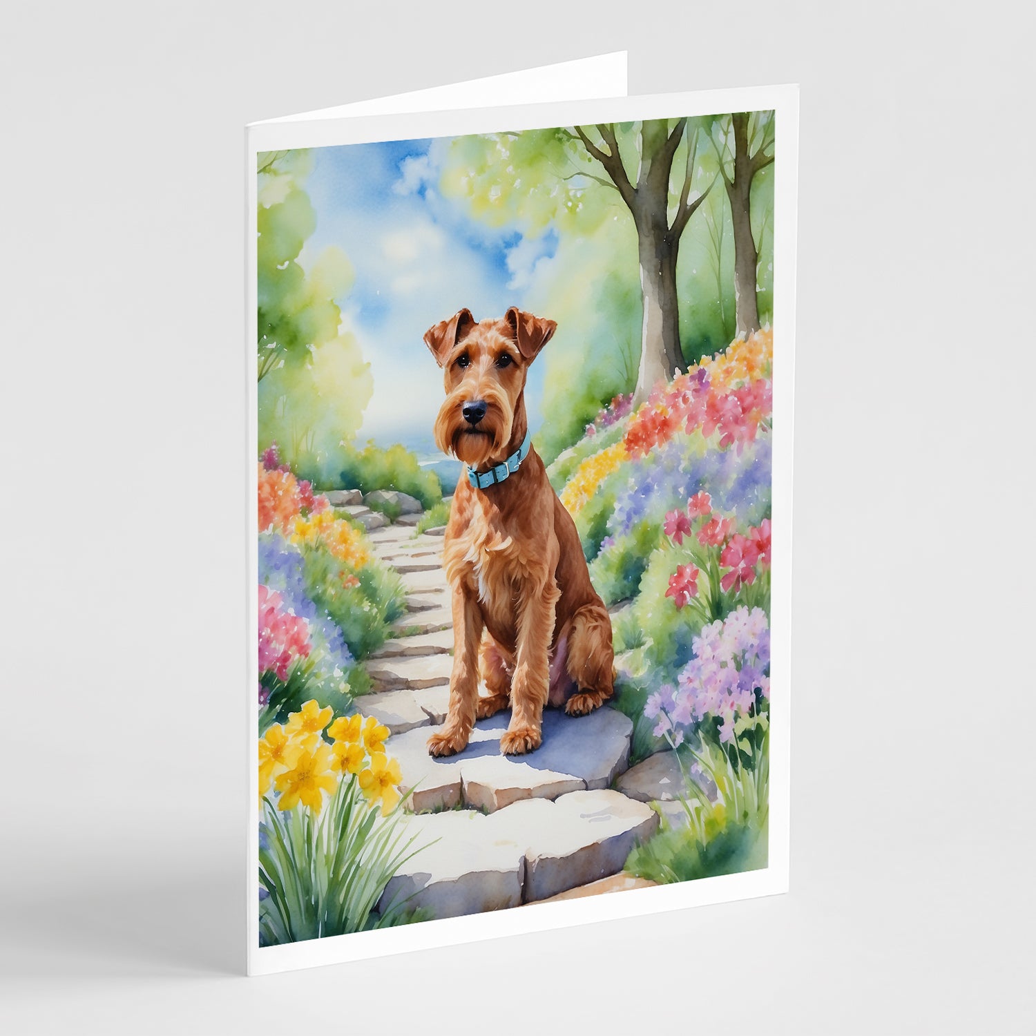 Buy this Irish Terrier Spring Path Greeting Cards Pack of 8