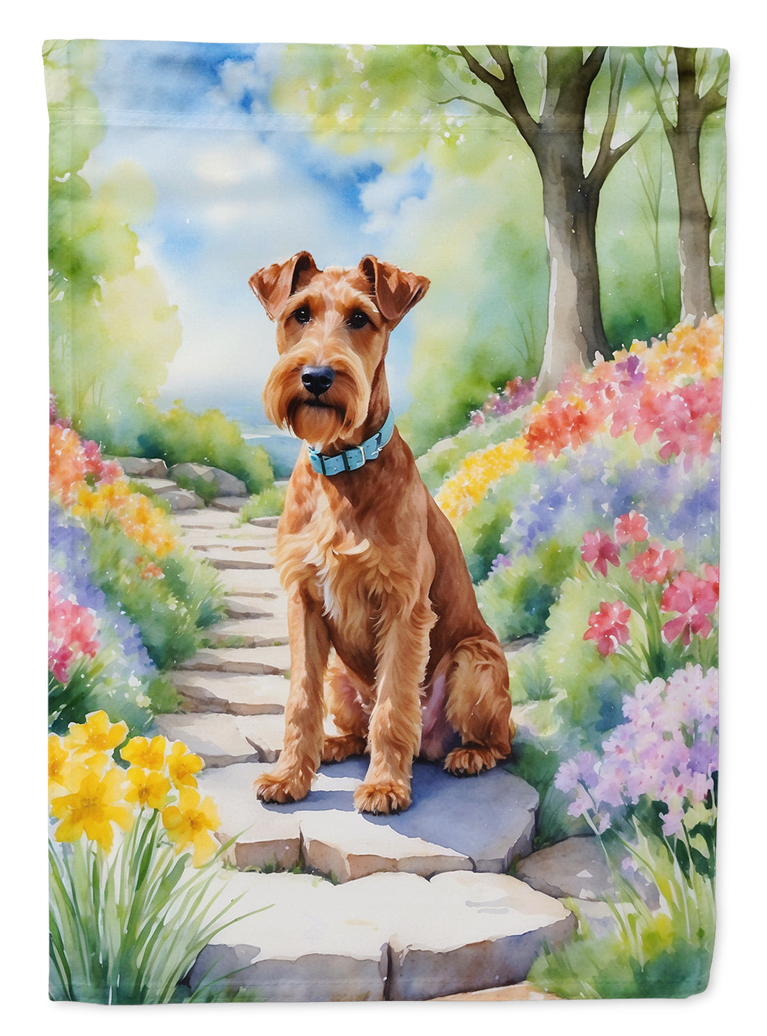 Buy this Irish Terrier Spring Path Garden Flag