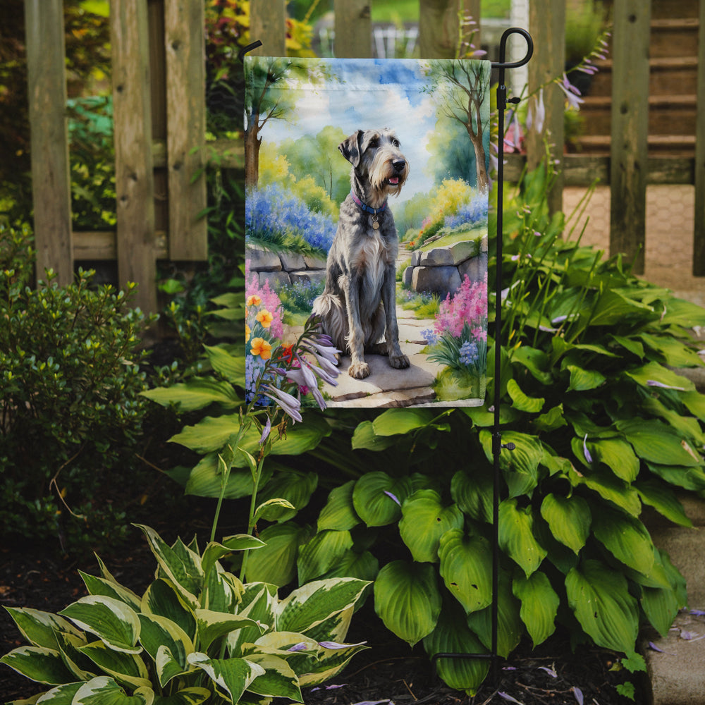 Buy this Irish Wolfhound Spring Path Garden Flag