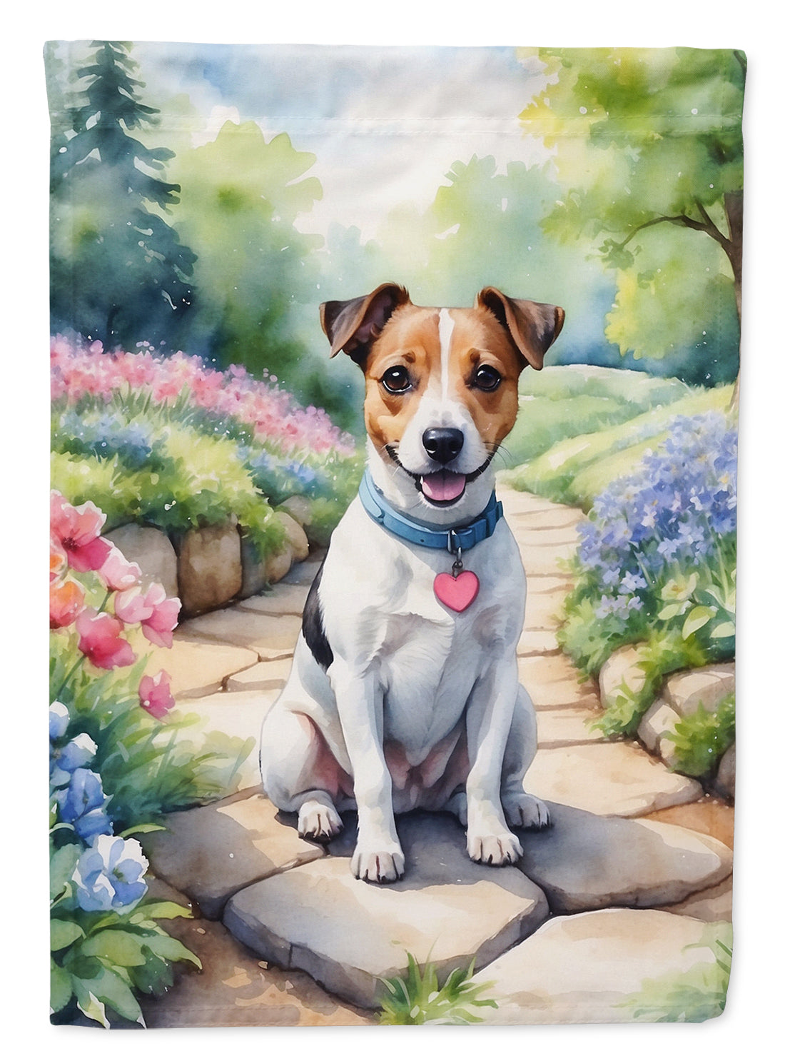 Buy this Jack Russell Terrier Spring Path House Flag