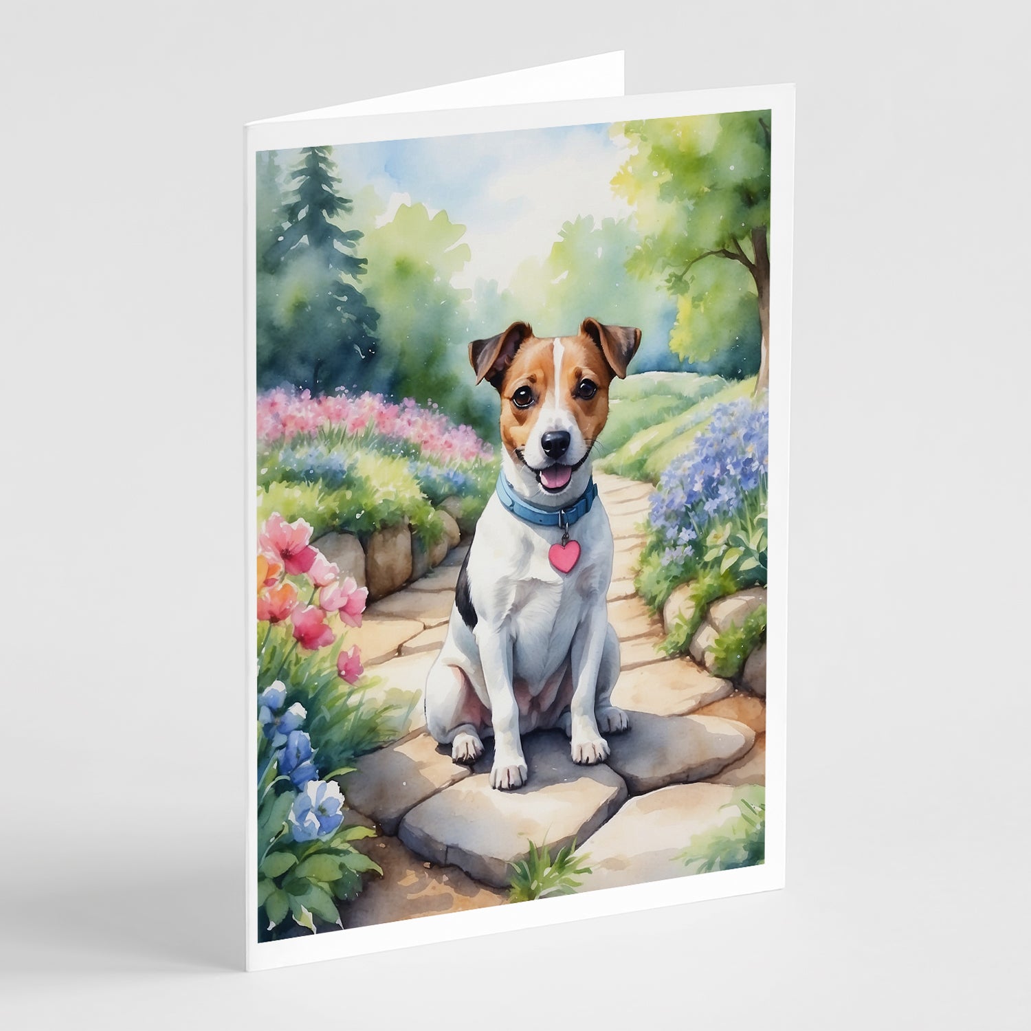 Buy this Jack Russell Terrier Spring Path Greeting Cards Pack of 8