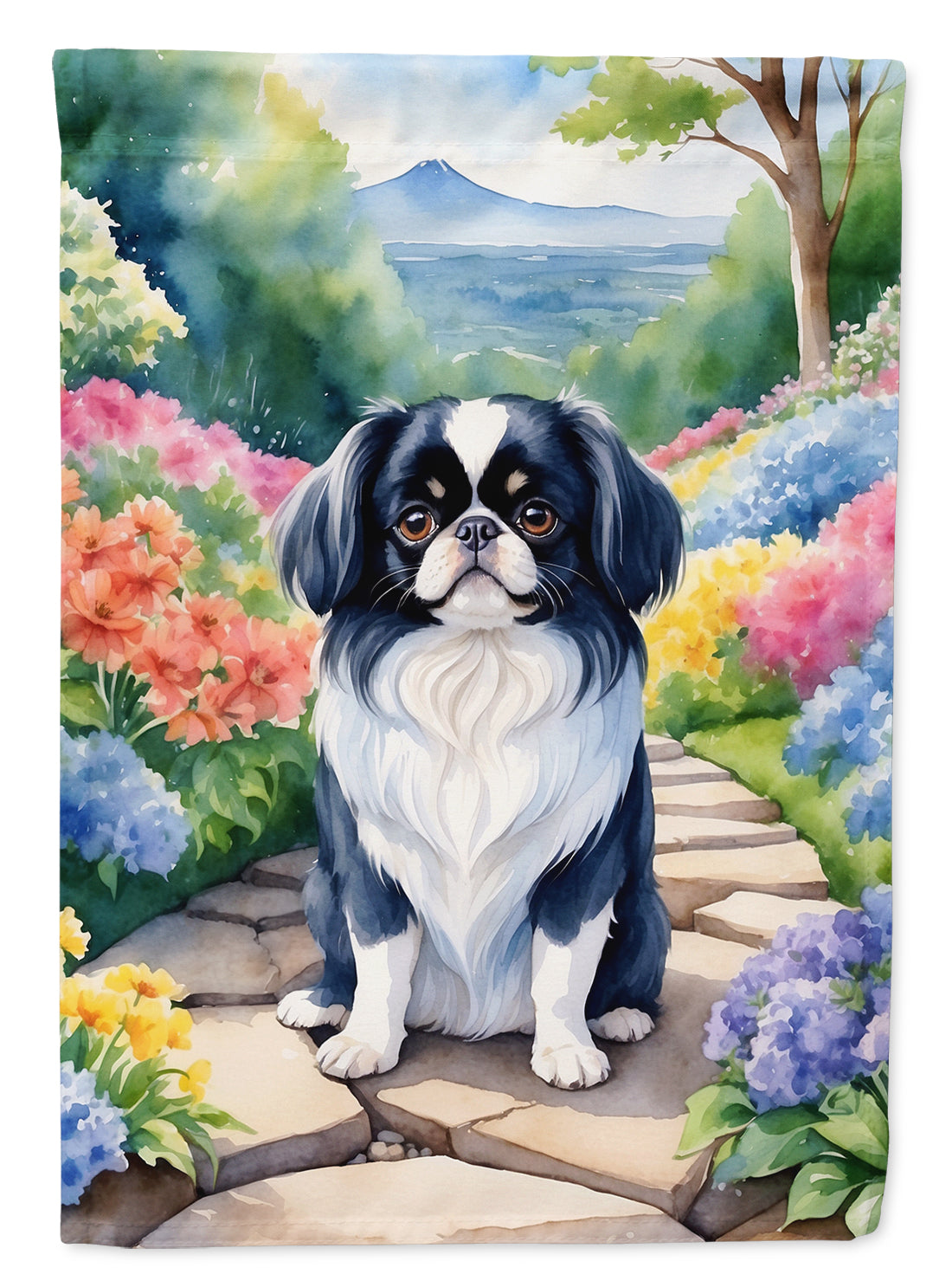 Buy this Japanese Chin Spring Path Garden Flag
