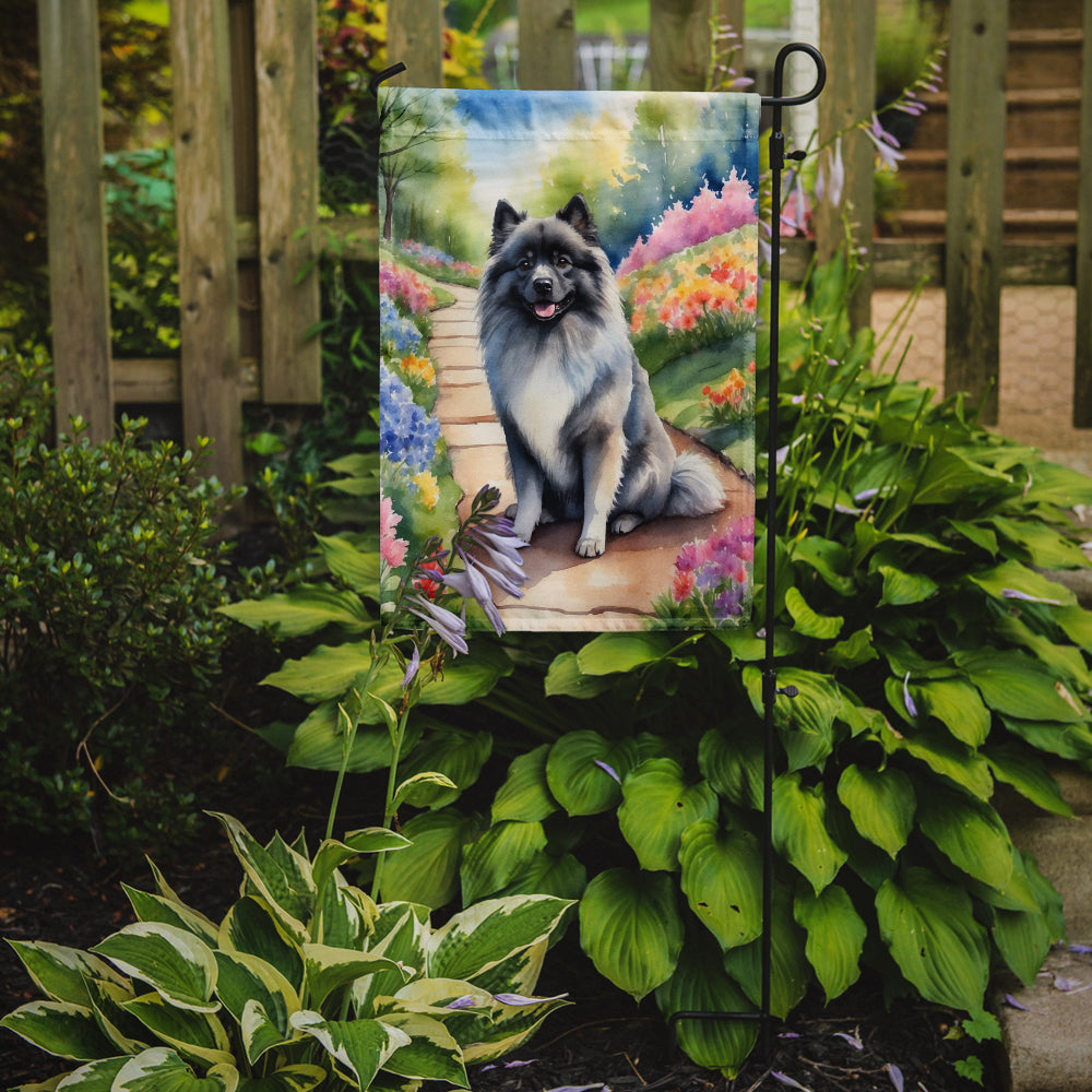 Buy this Keeshond Spring Path Garden Flag