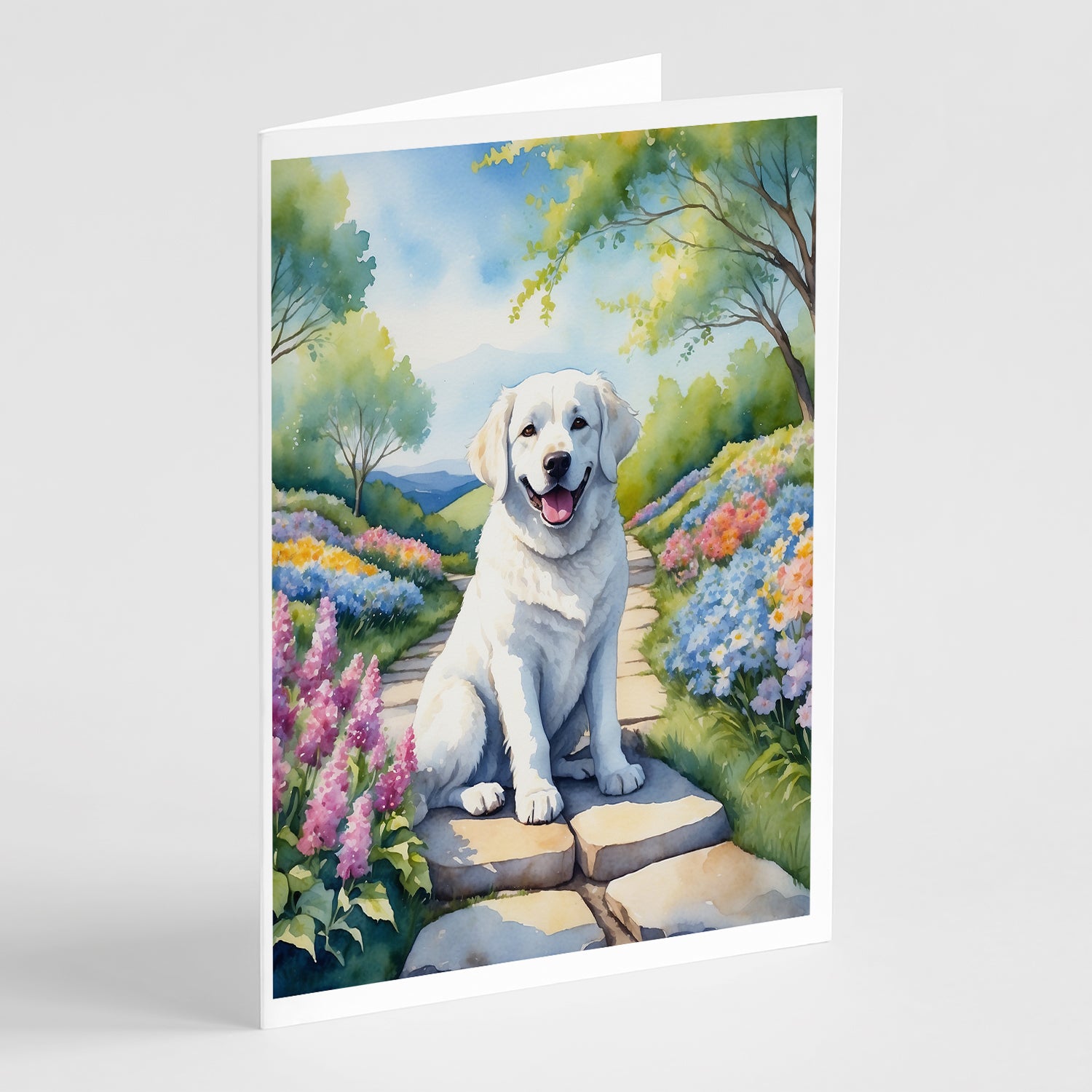 Buy this Kuvasz Spring Path Greeting Cards Pack of 8
