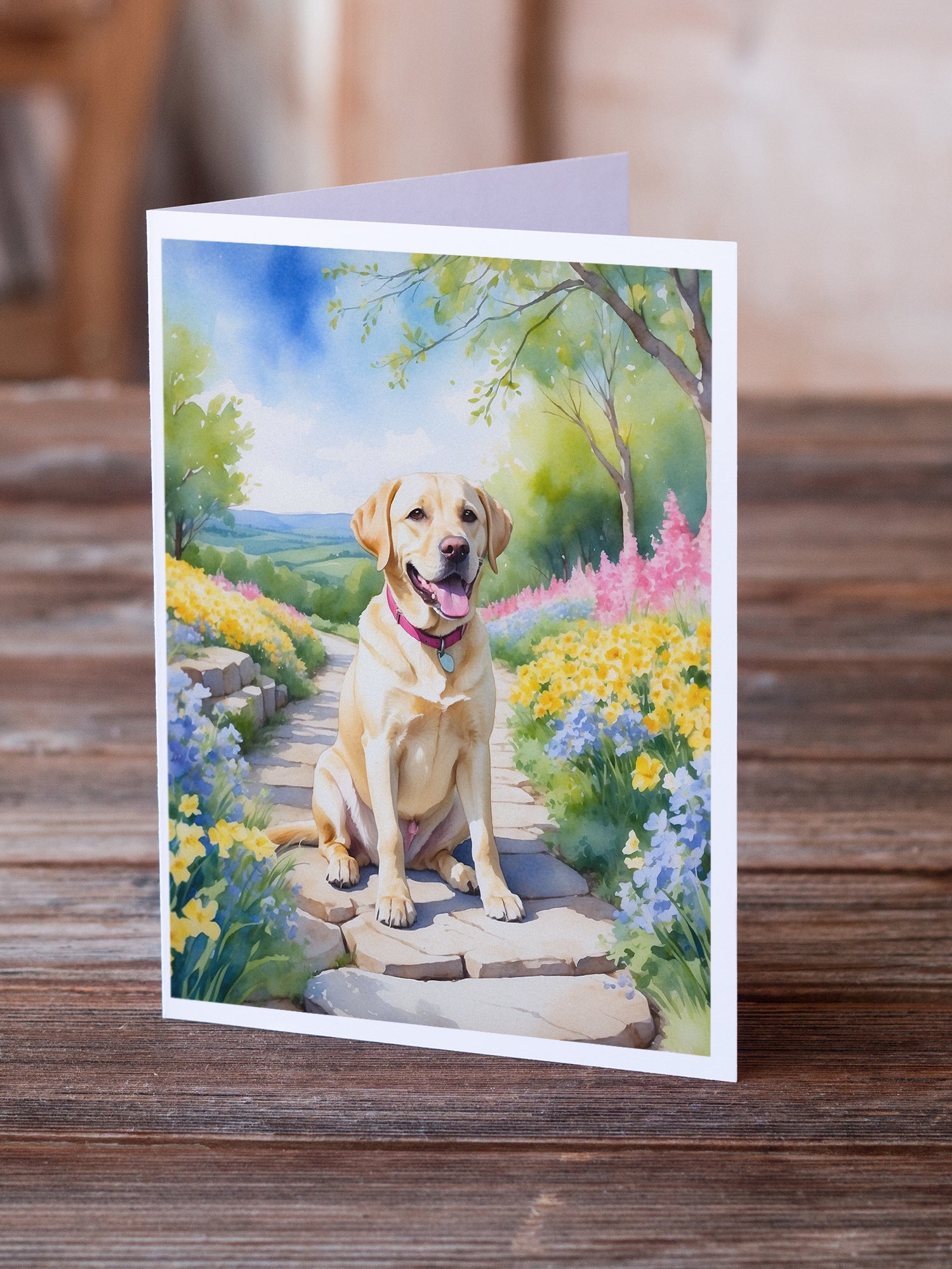Buy this Labrador Retriever Spring Path Greeting Cards Pack of 8