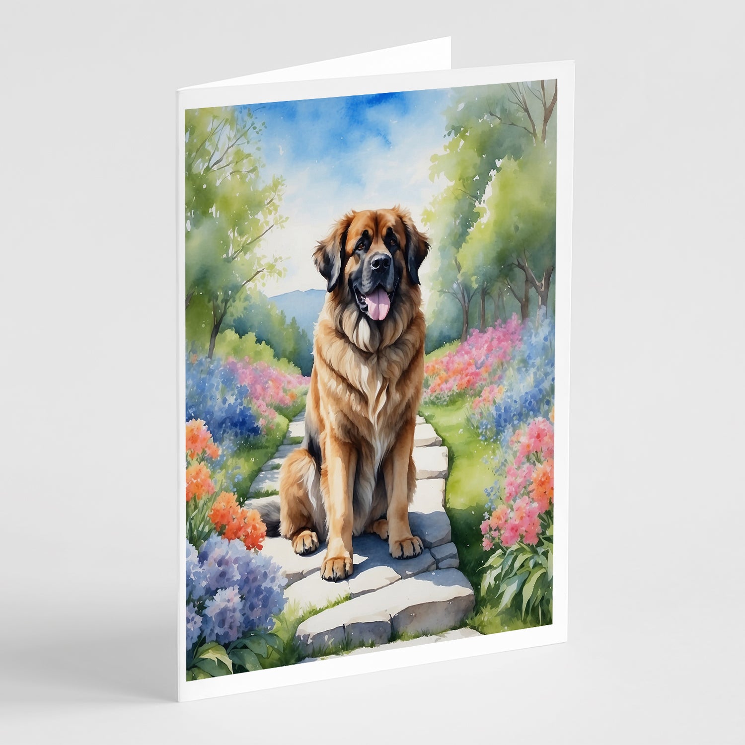 Buy this Leonberger Spring Path Greeting Cards Pack of 8