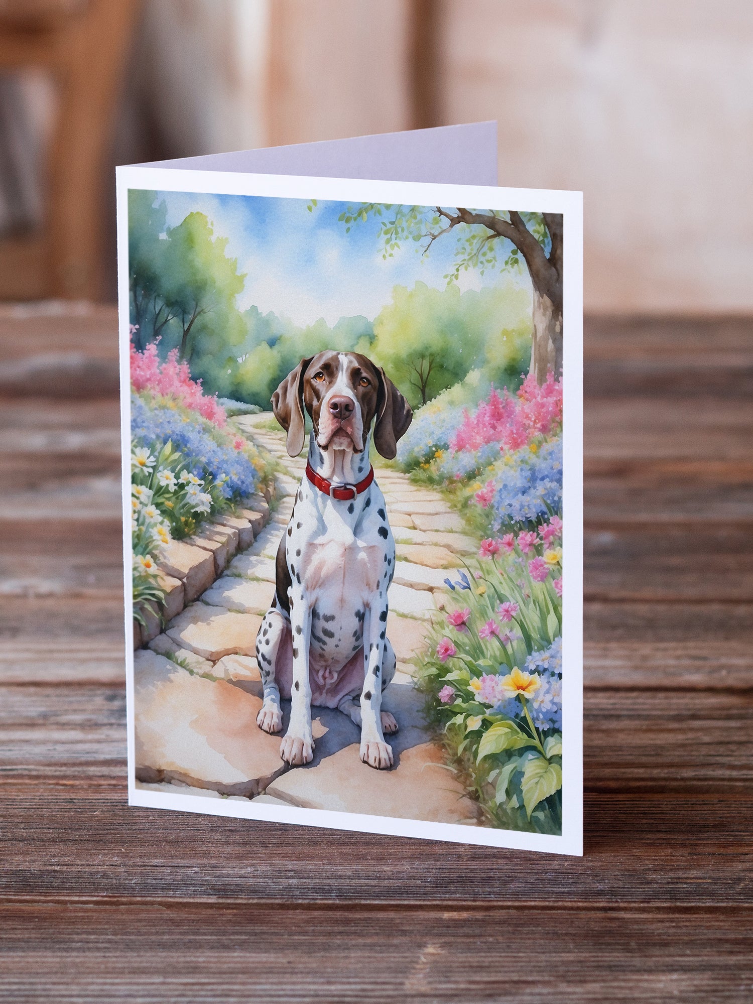 Buy this Pointer Spring Path Greeting Cards Pack of 8