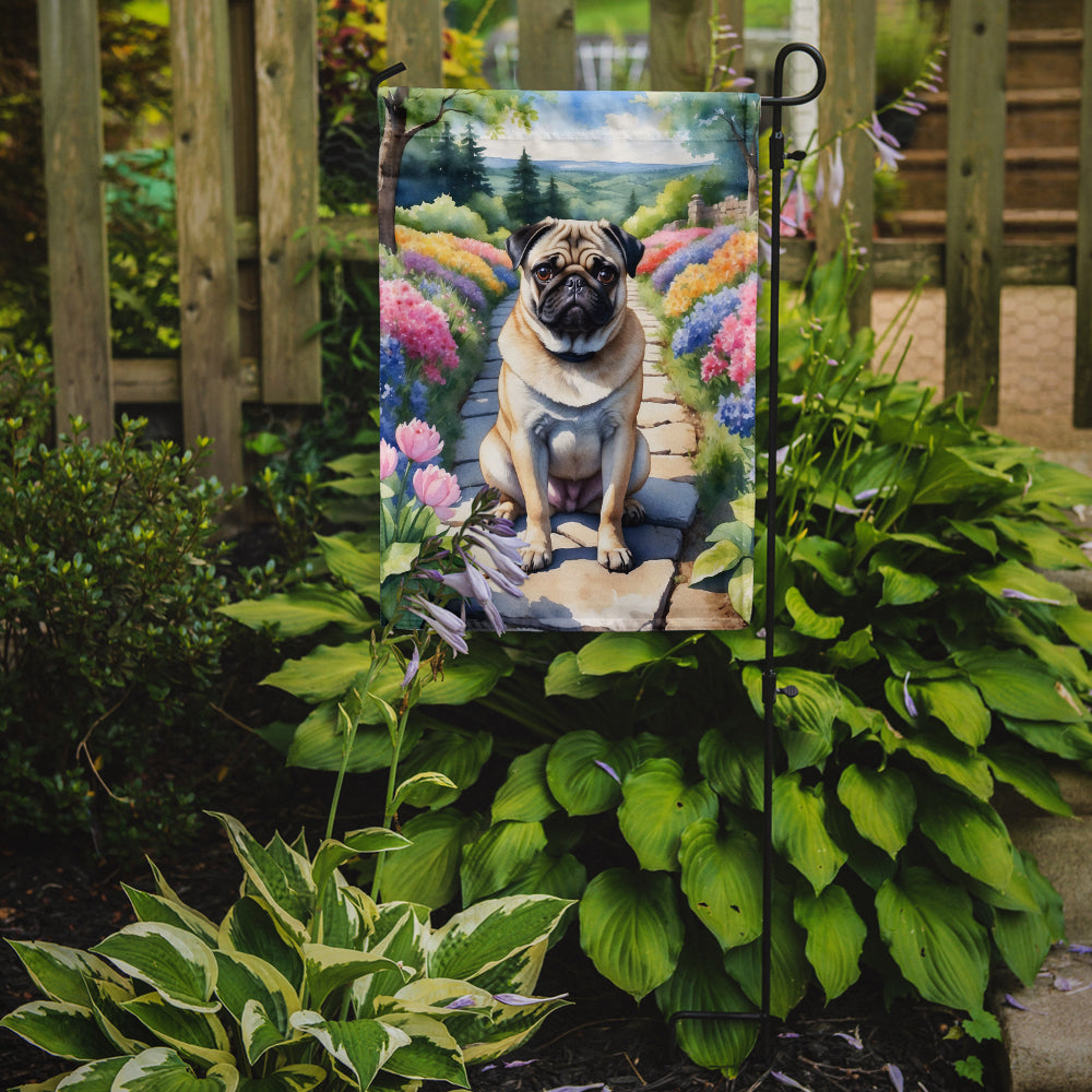 Buy this Pug Spring Path Garden Flag