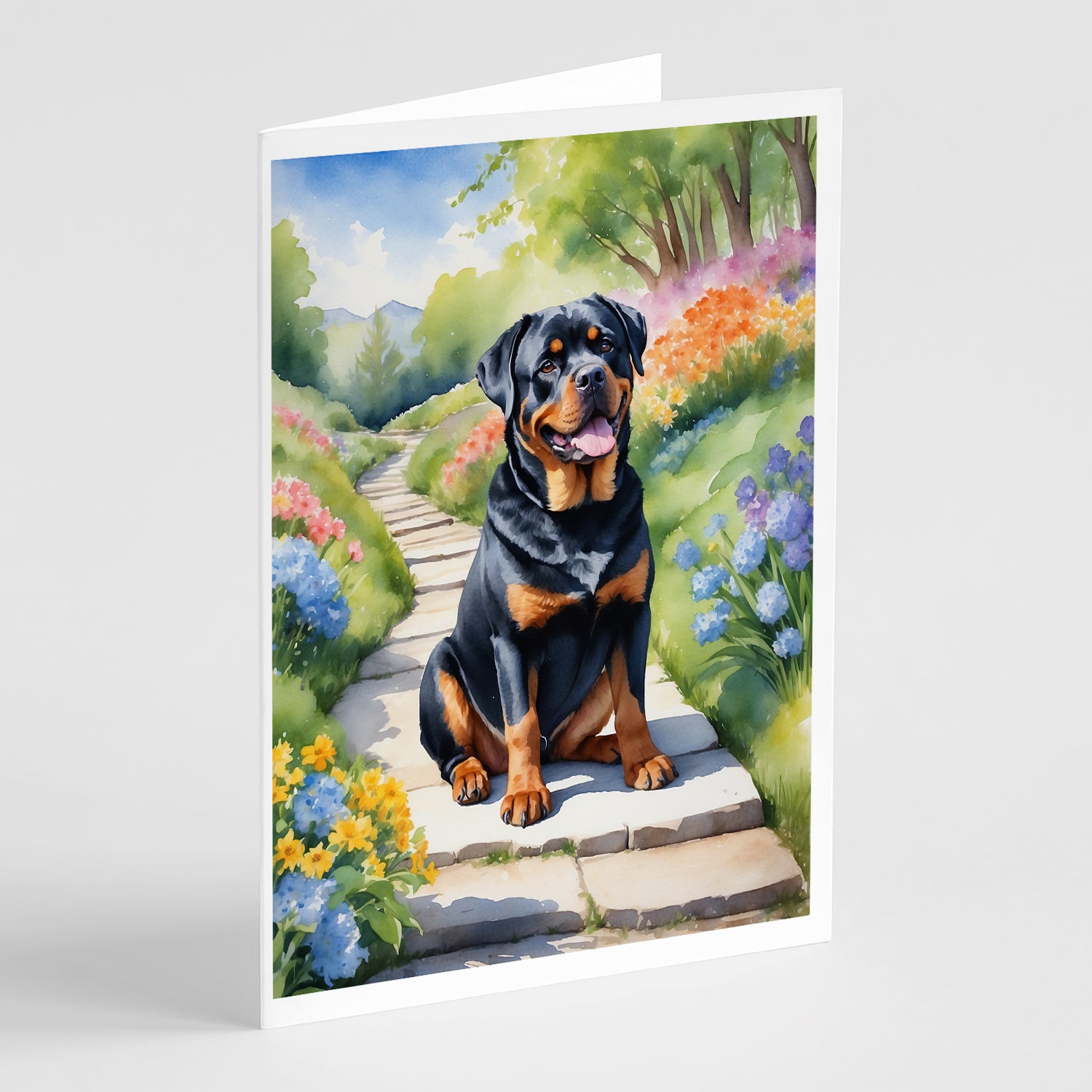 Buy this Rottweiler Spring Path Greeting Cards Pack of 8