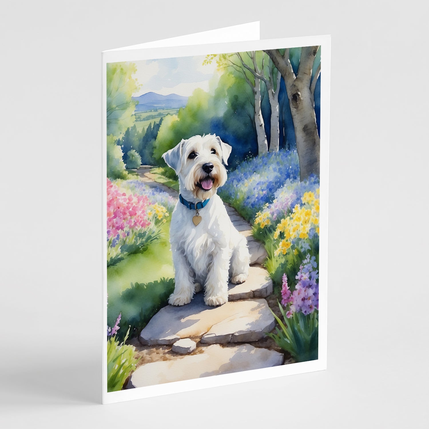 Buy this Sealyham Terrier Spring Path Greeting Cards Pack of 8