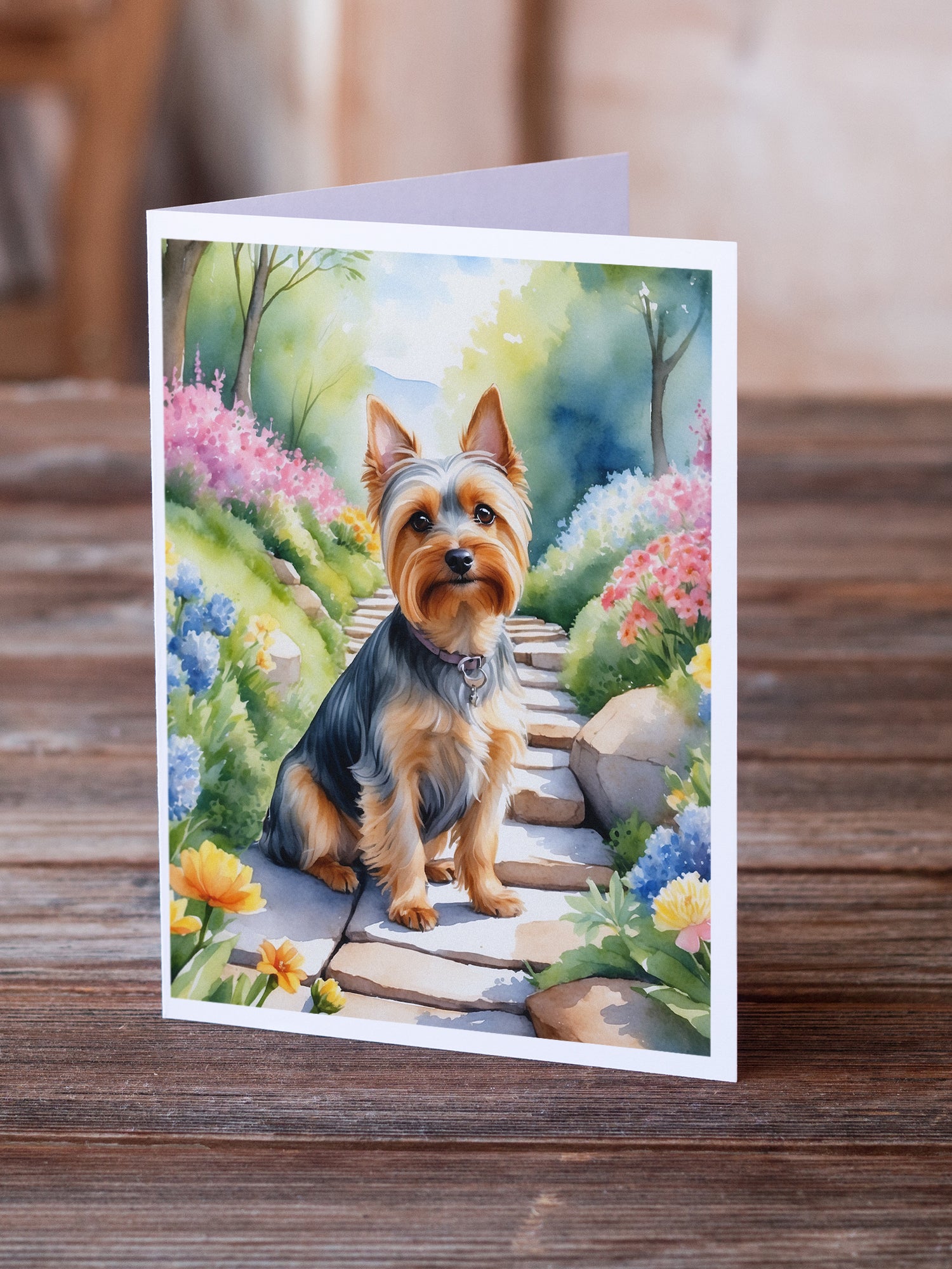 Buy this Silky Terrier Spring Path Greeting Cards Pack of 8