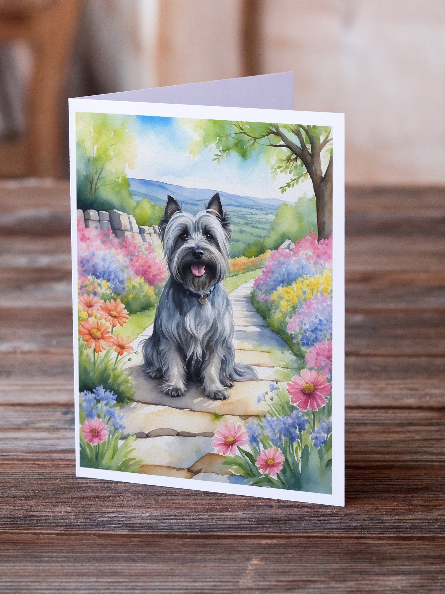 Buy this Skye Terrier Spring Path Greeting Cards Pack of 8