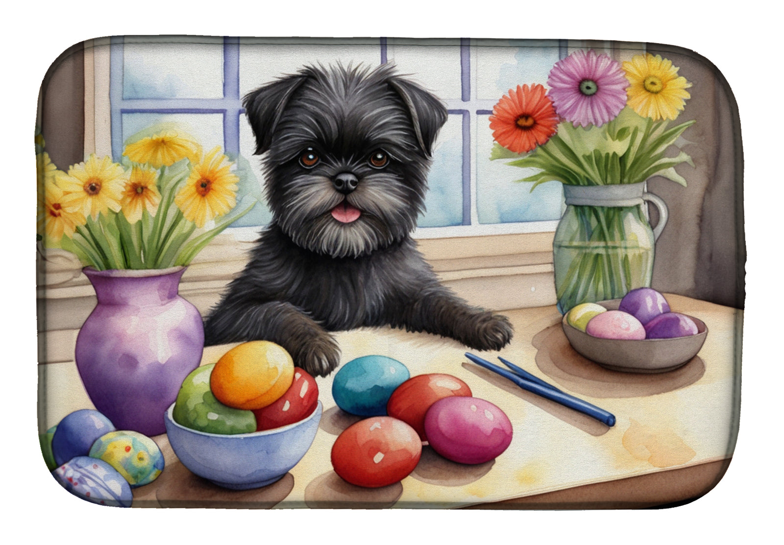 Buy this Decorating Easter Affenpinscher Dish Drying Mat