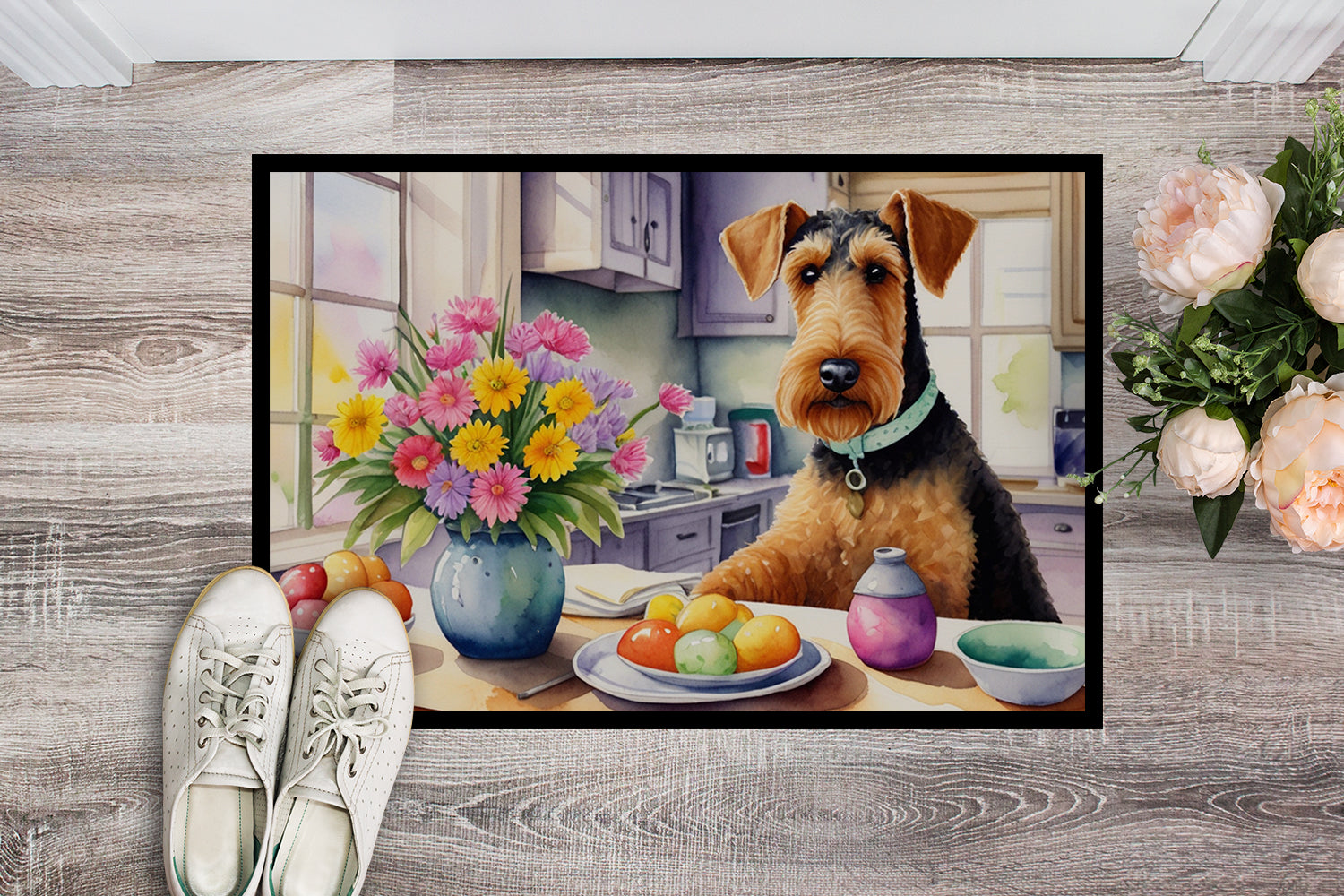 Buy this Decorating Easter Airedale Terrier Doormat