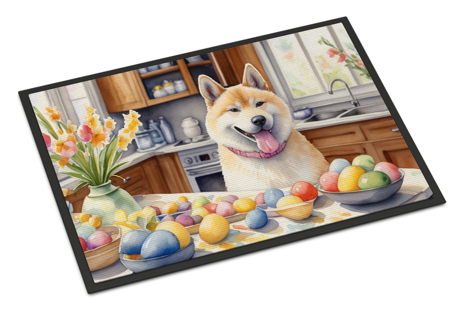 Buy this Decorating Easter Akita Doormat