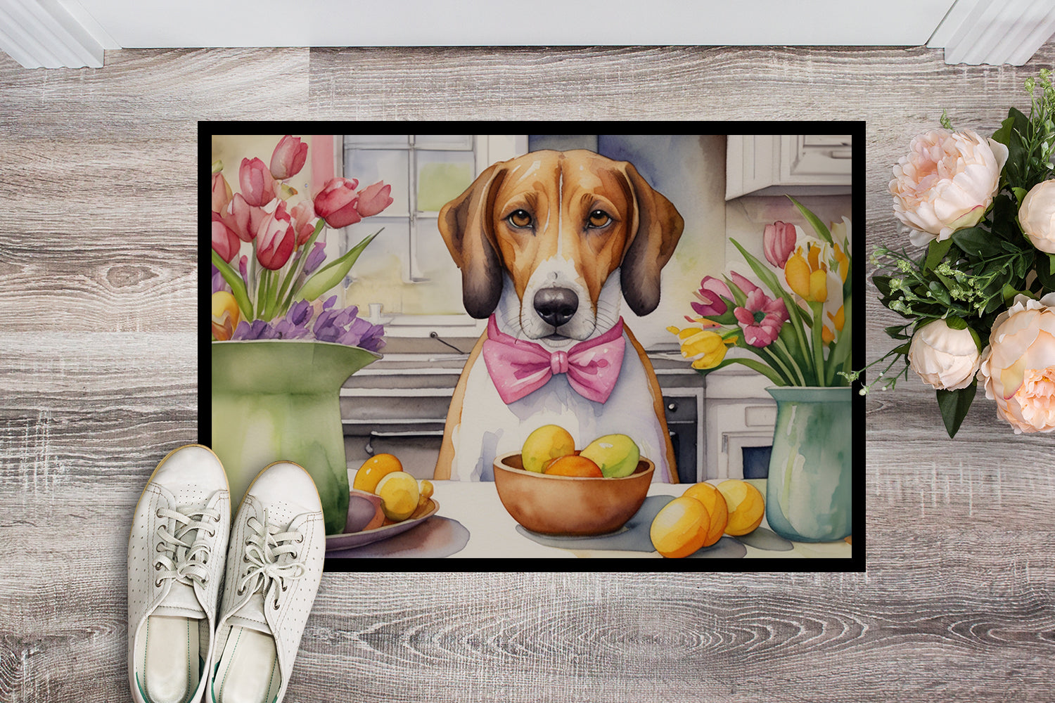 Buy this Decorating Easter American Foxhound Doormat