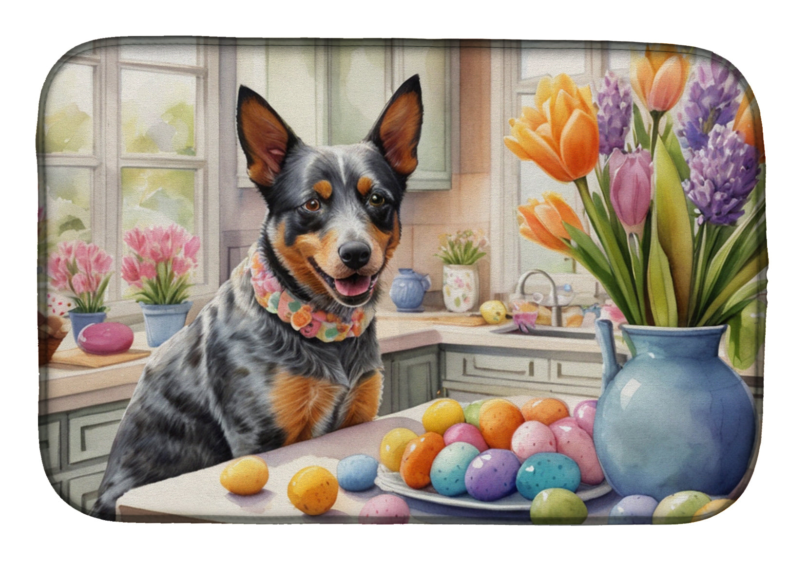 Buy this Decorating Easter Australian Cattle Dog Dish Drying Mat
