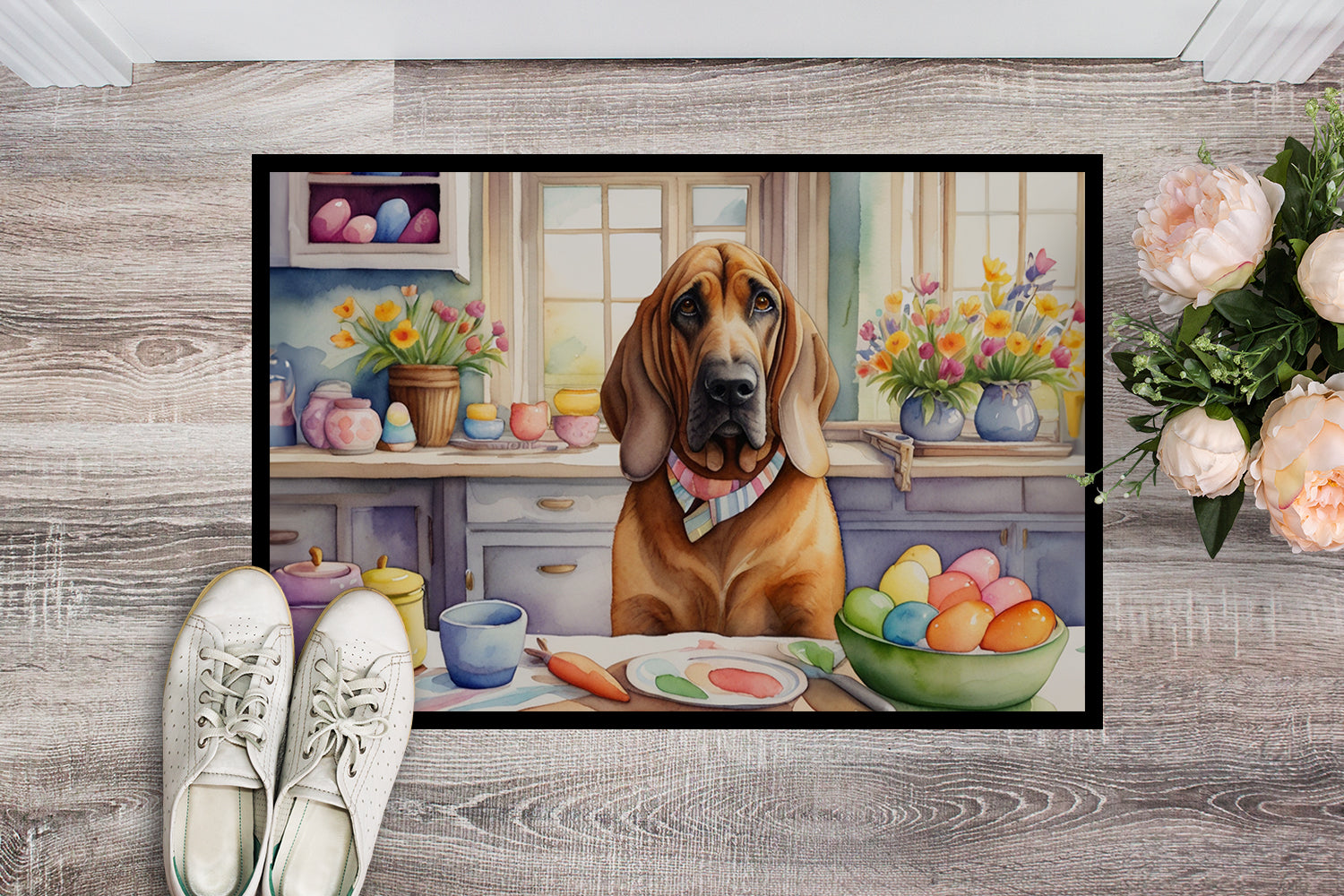 Buy this Decorating Easter Bloodhound Doormat