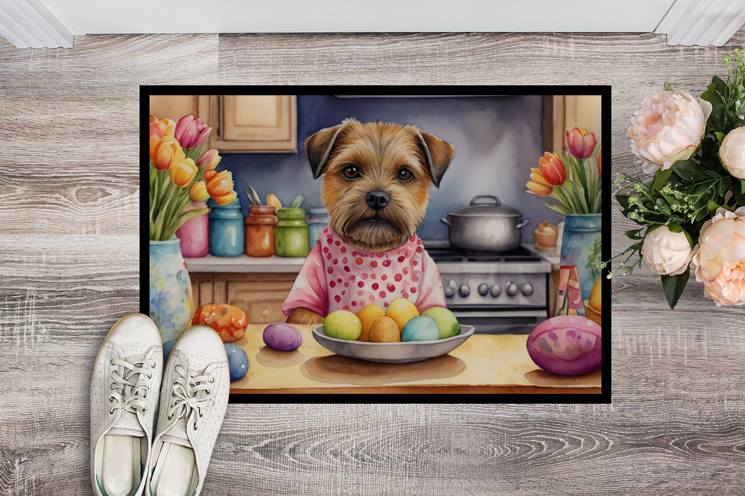 Buy this Decorating Easter Border Terrier Doormat