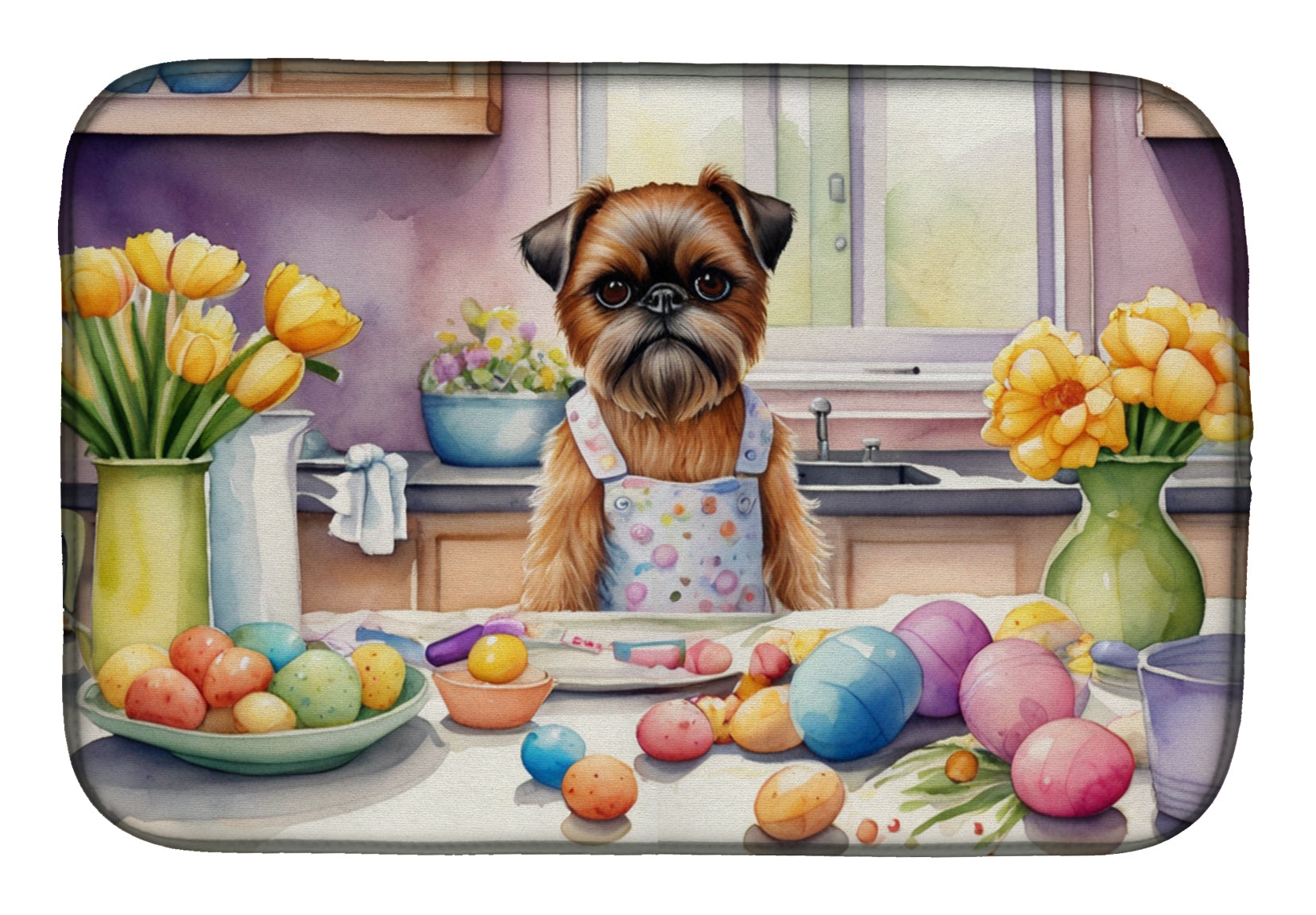 Buy this Decorating Easter Brussels Griffon Dish Drying Mat