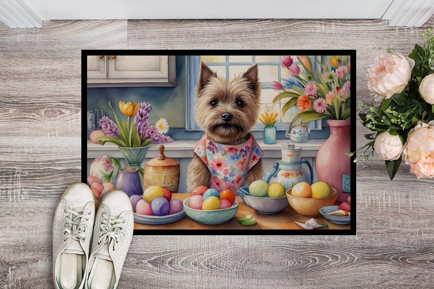 Buy this Decorating Easter Cairn Terrier Doormat