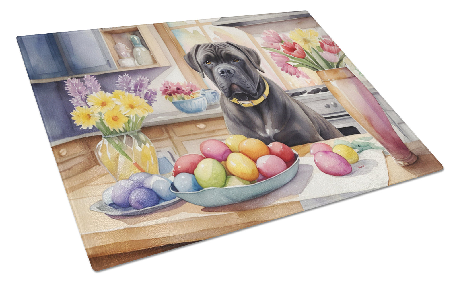 Buy this Decorating Easter Cane Corso Glass Cutting Board