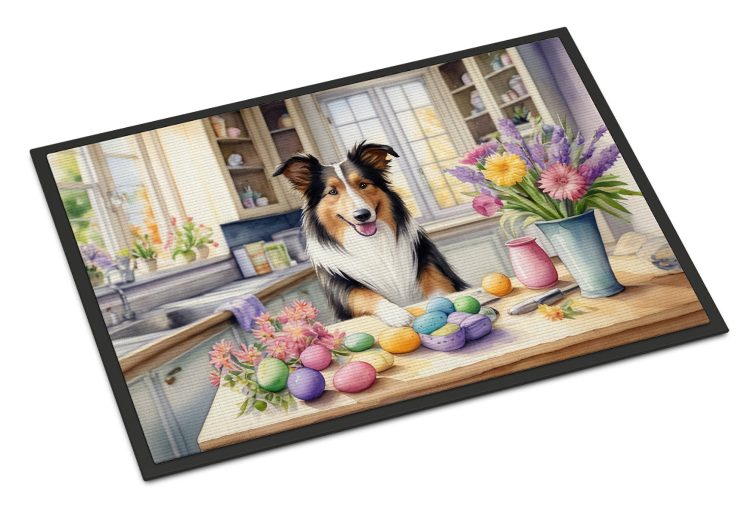 Buy this Decorating Easter Collie Doormat