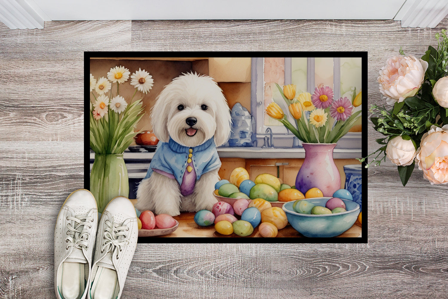 Buy this Decorating Easter Coton de Tulear Doormat