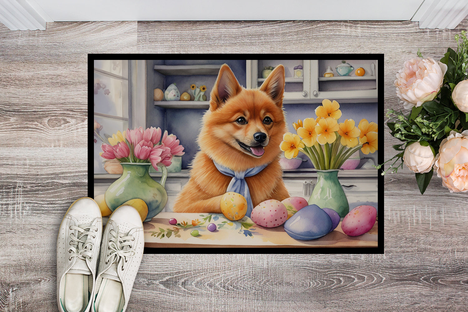 Buy this Decorating Easter Finnish Spitz Doormat