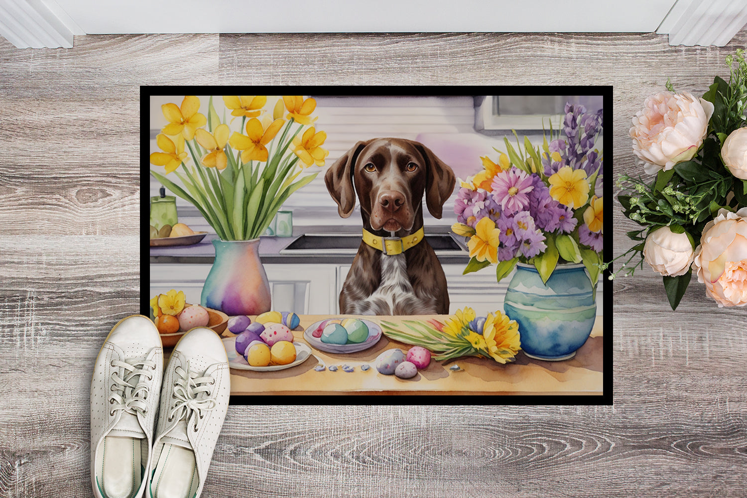 Buy this Decorating Easter German Shorthaired Pointer Doormat