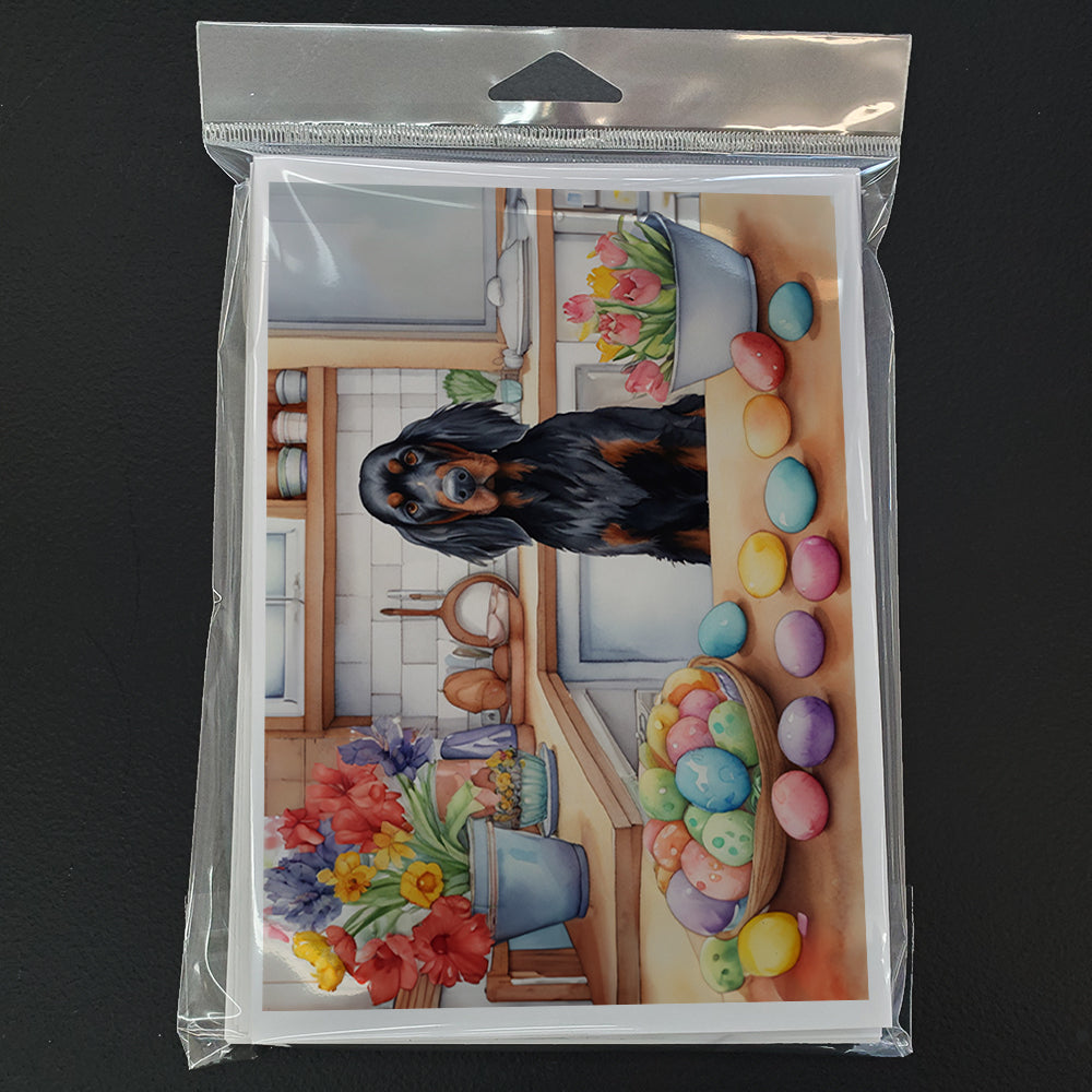 Decorating Easter Gordon Setter Greeting Cards Pack of 8