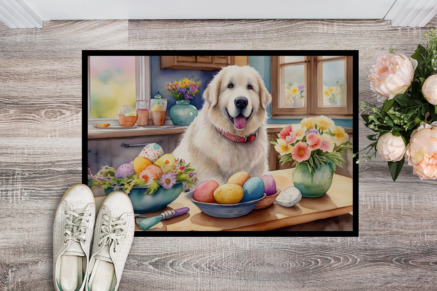 Buy this Decorating Easter Great Pyrenees Doormat