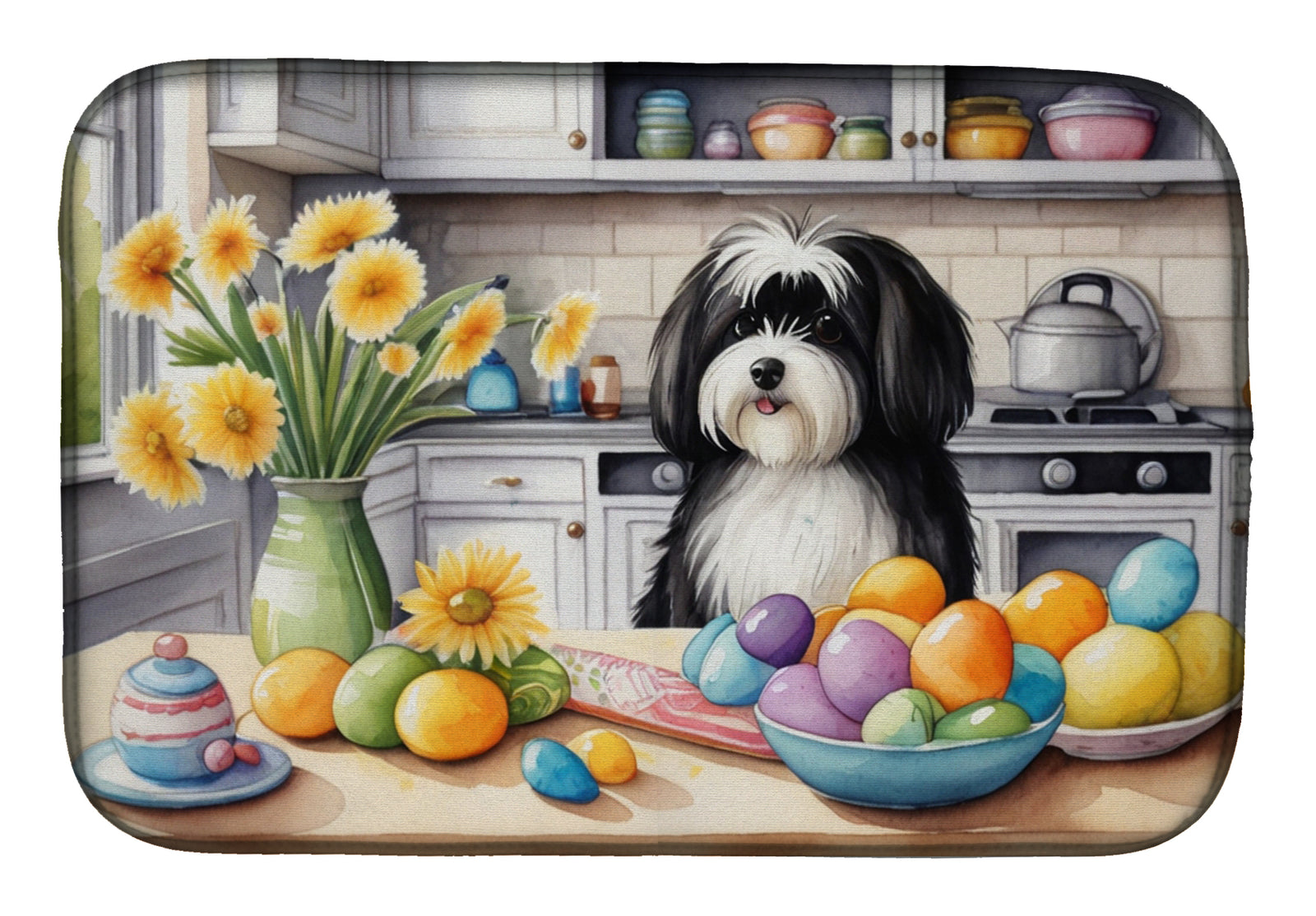 Buy this Decorating Easter Havanese Dish Drying Mat
