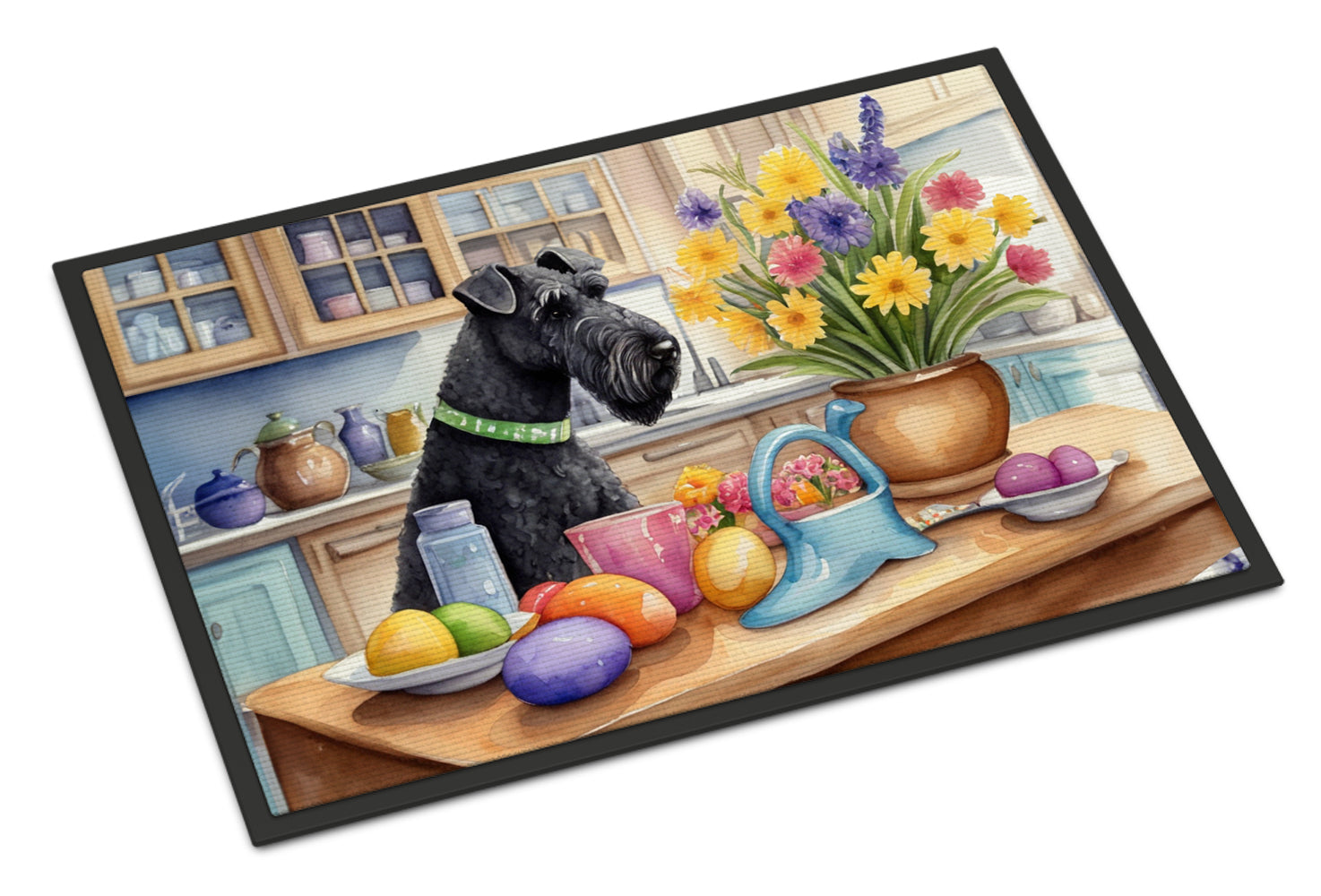 Buy this Decorating Easter Kerry Blue Terrier Doormat