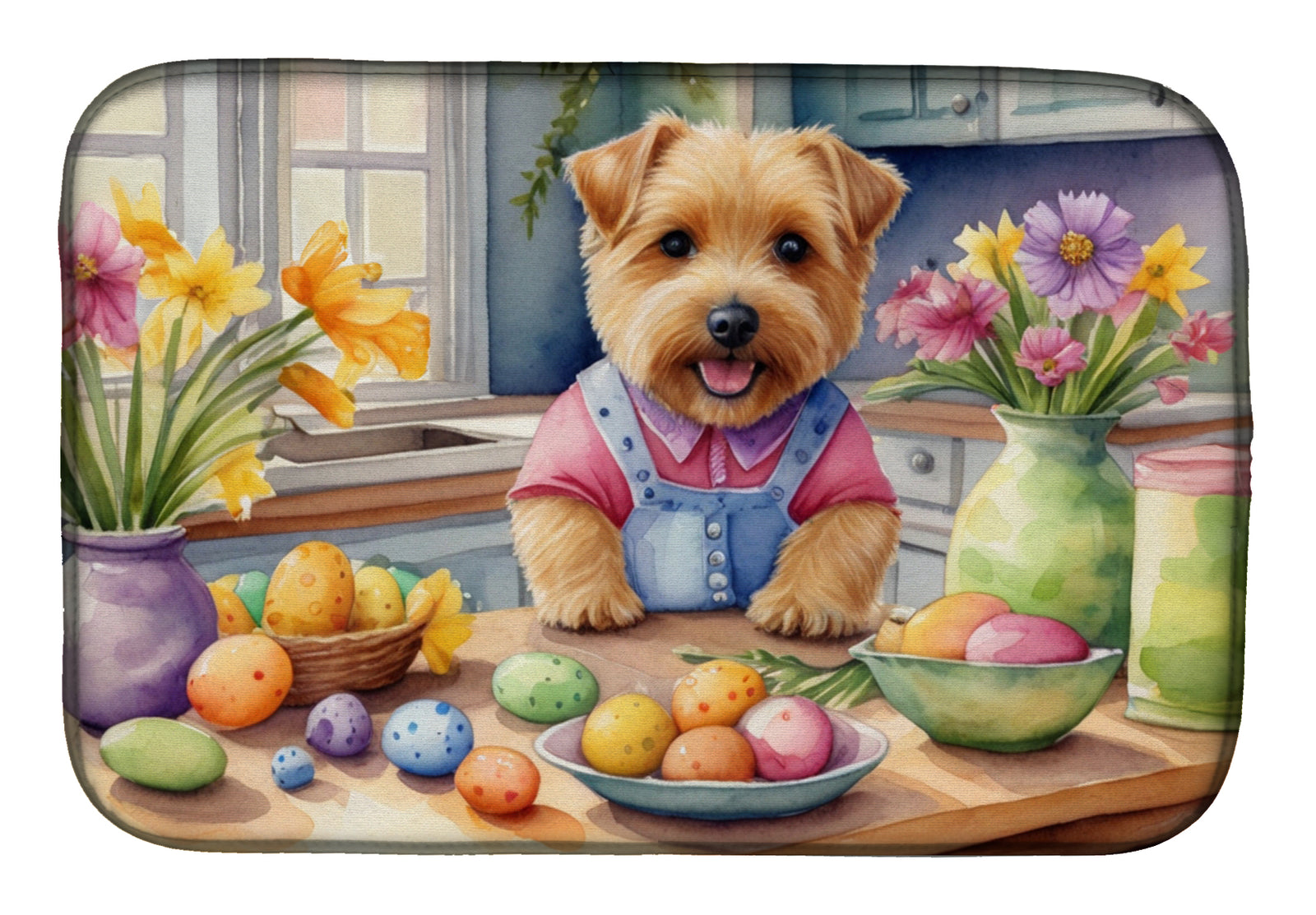 Buy this Decorating Easter Norfolk Terrier Dish Drying Mat