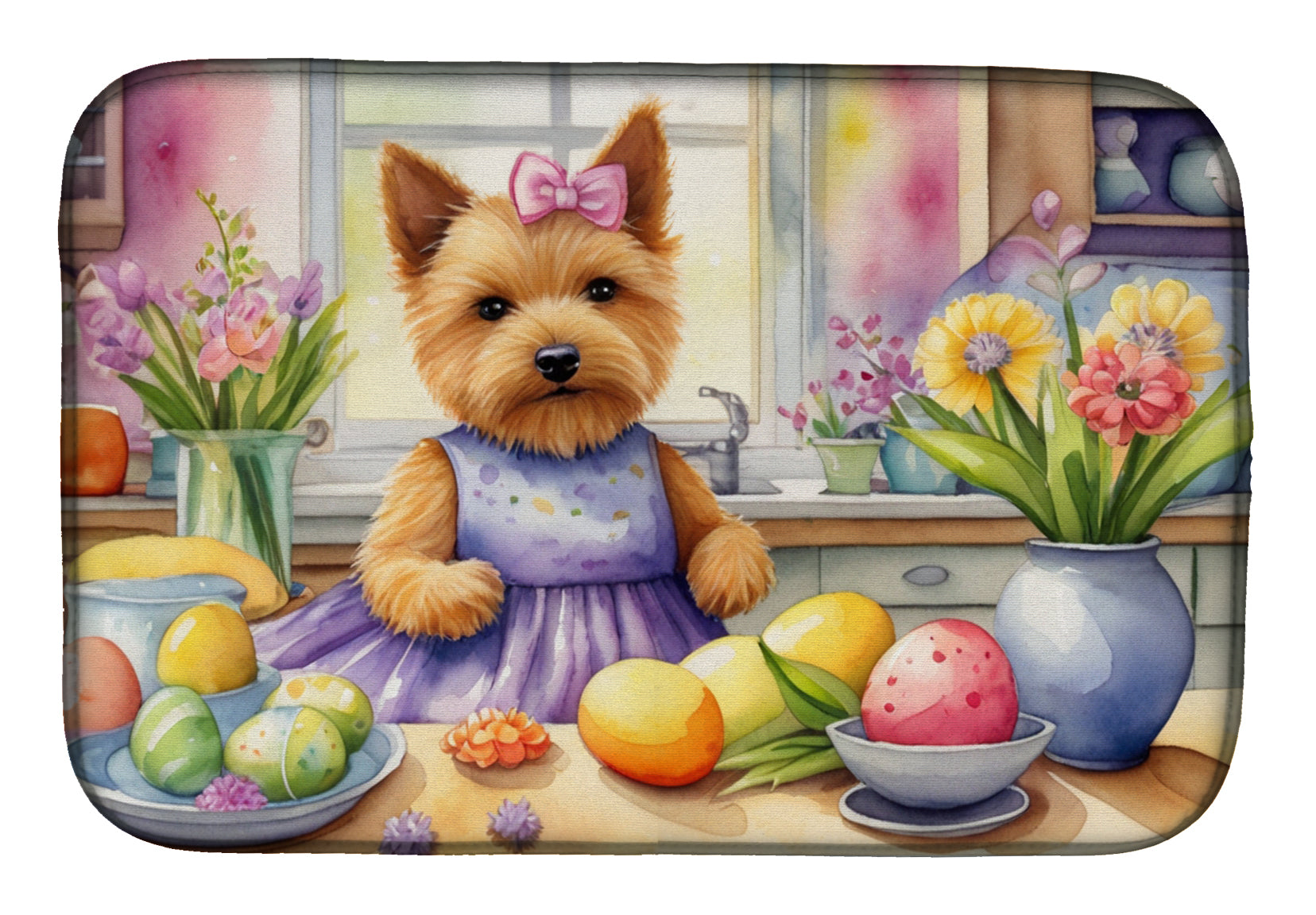 Buy this Decorating Easter Norwich Terrier Dish Drying Mat