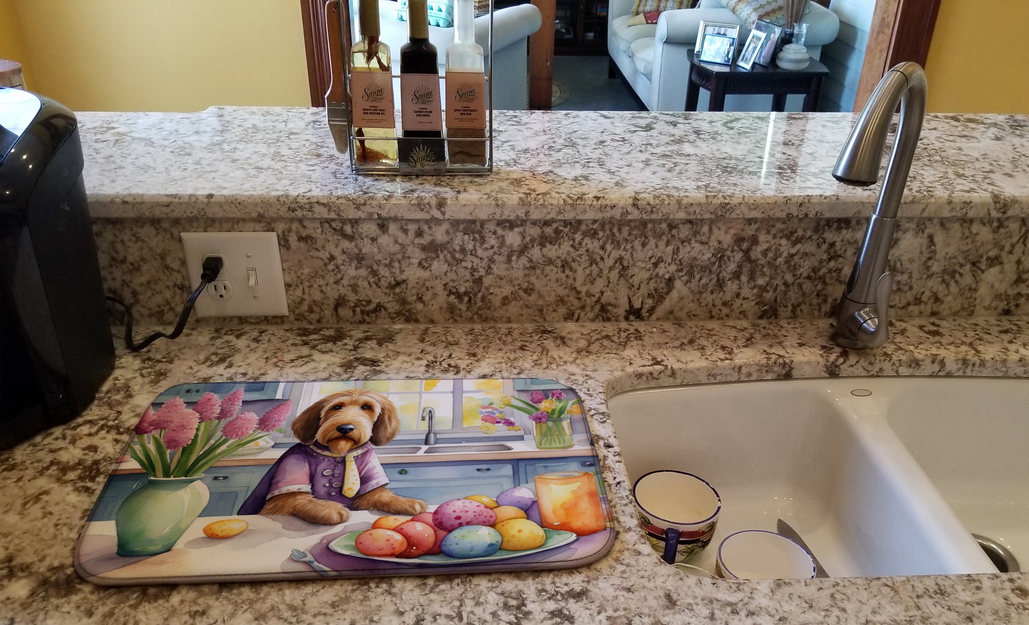 Buy this Decorating Easter Otterhound Dish Drying Mat