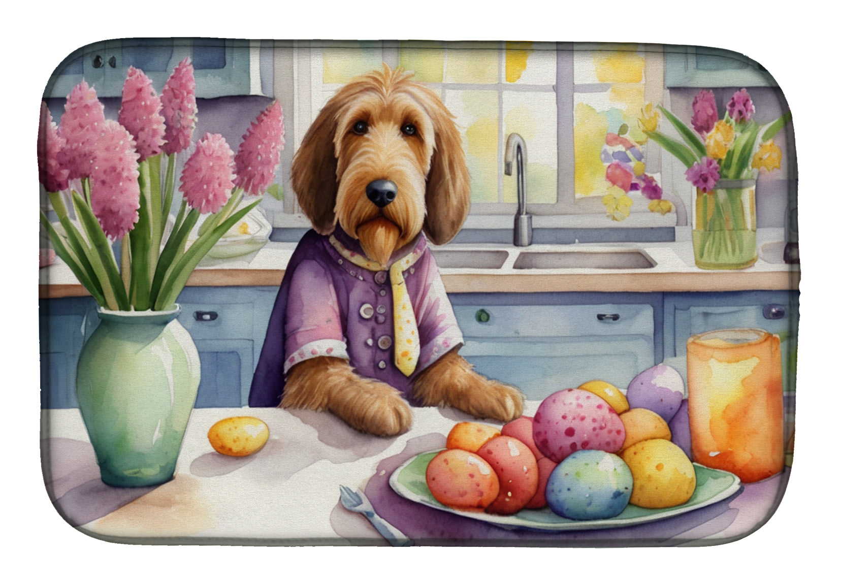 Buy this Decorating Easter Otterhound Dish Drying Mat