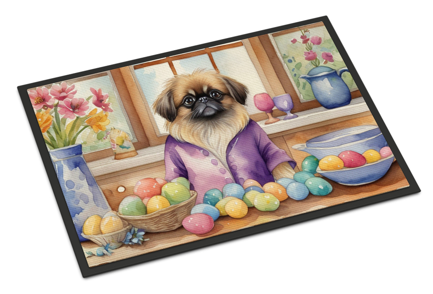Buy this Decorating Easter Pekingese Doormat