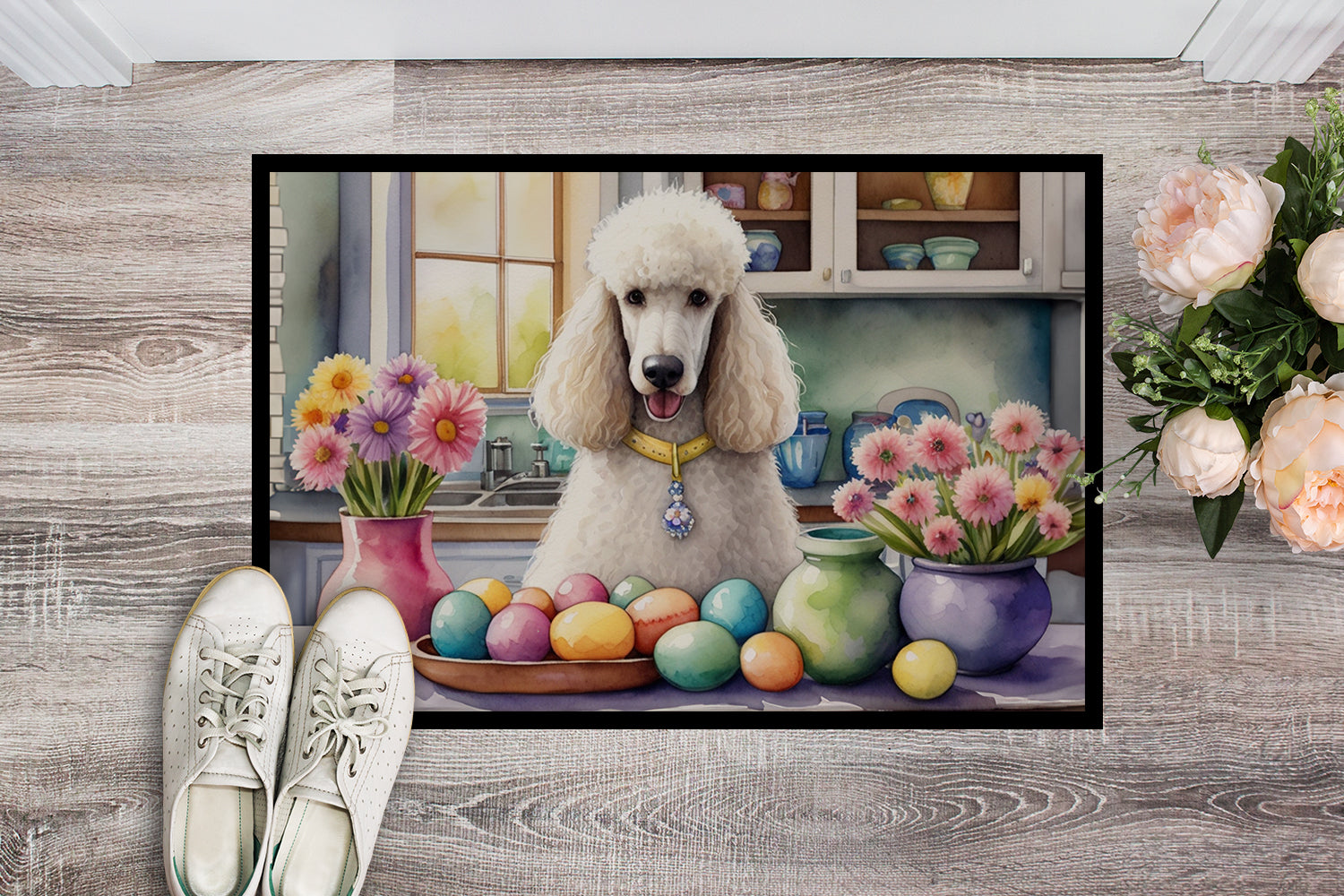 Buy this Decorating Easter White Poodle Doormat