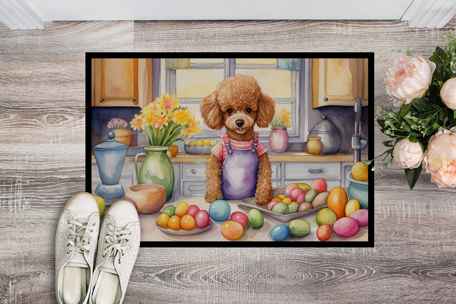 Decorating Easter Poodle Doormat