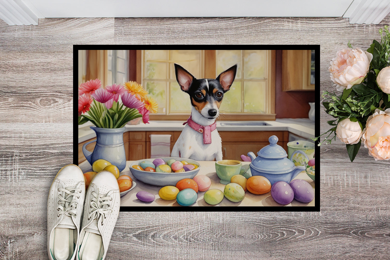 Buy this Decorating Easter Rat Terrier Doormat