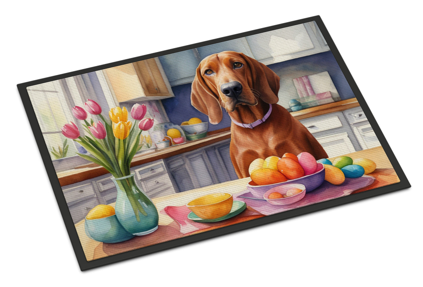 Buy this Decorating Easter Redbone Coonhound Doormat