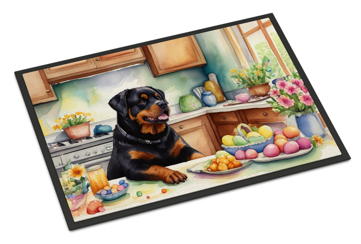 Buy this Decorating Easter Rottweiler Doormat