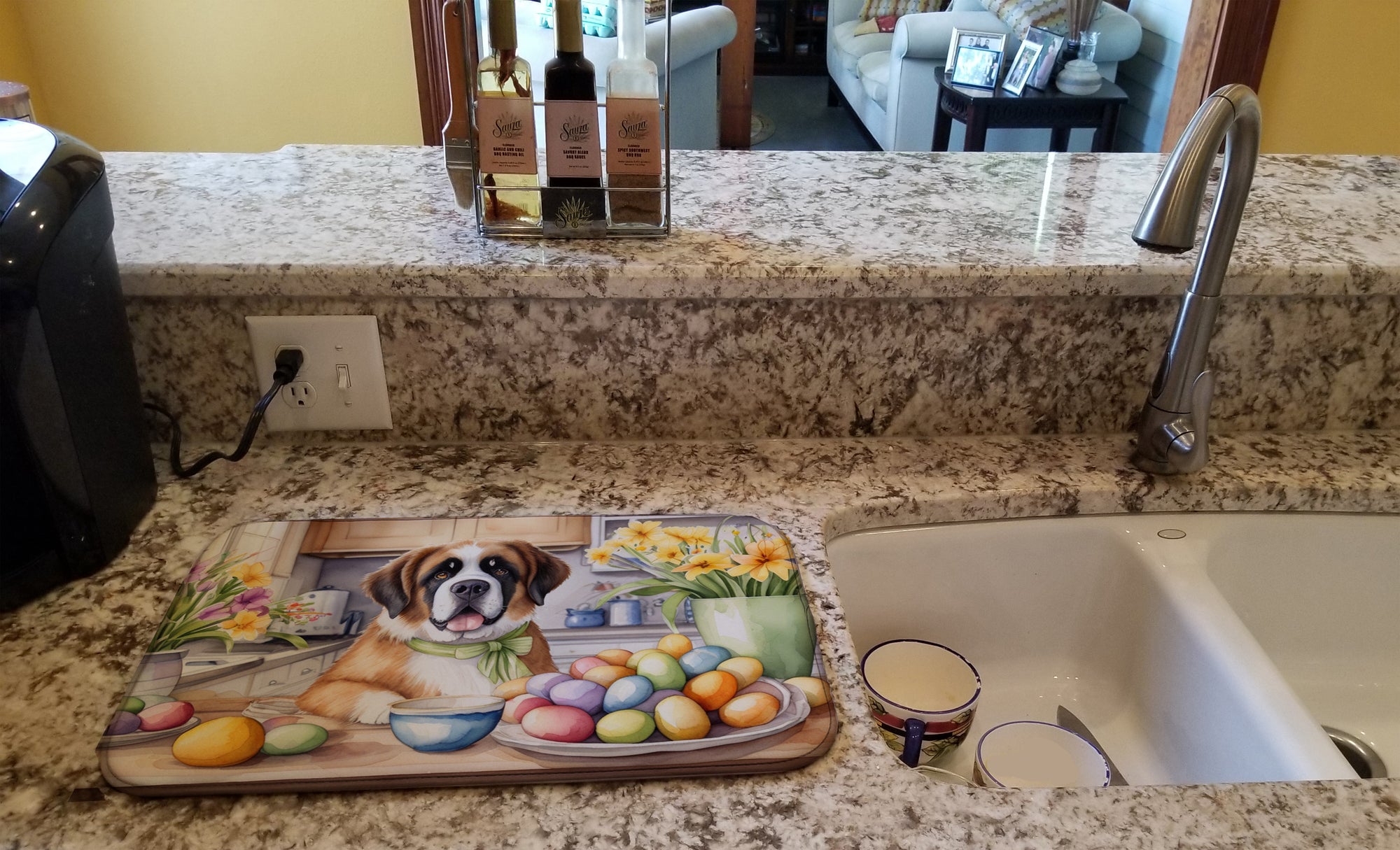 Buy this Decorating Easter Saint Bernard Dish Drying Mat